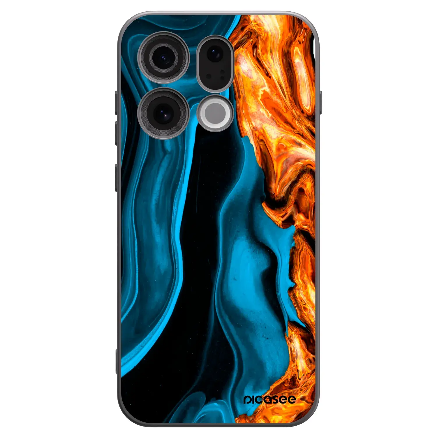 Silikonový černý obal pro OPPO Find X9 - Gold blue