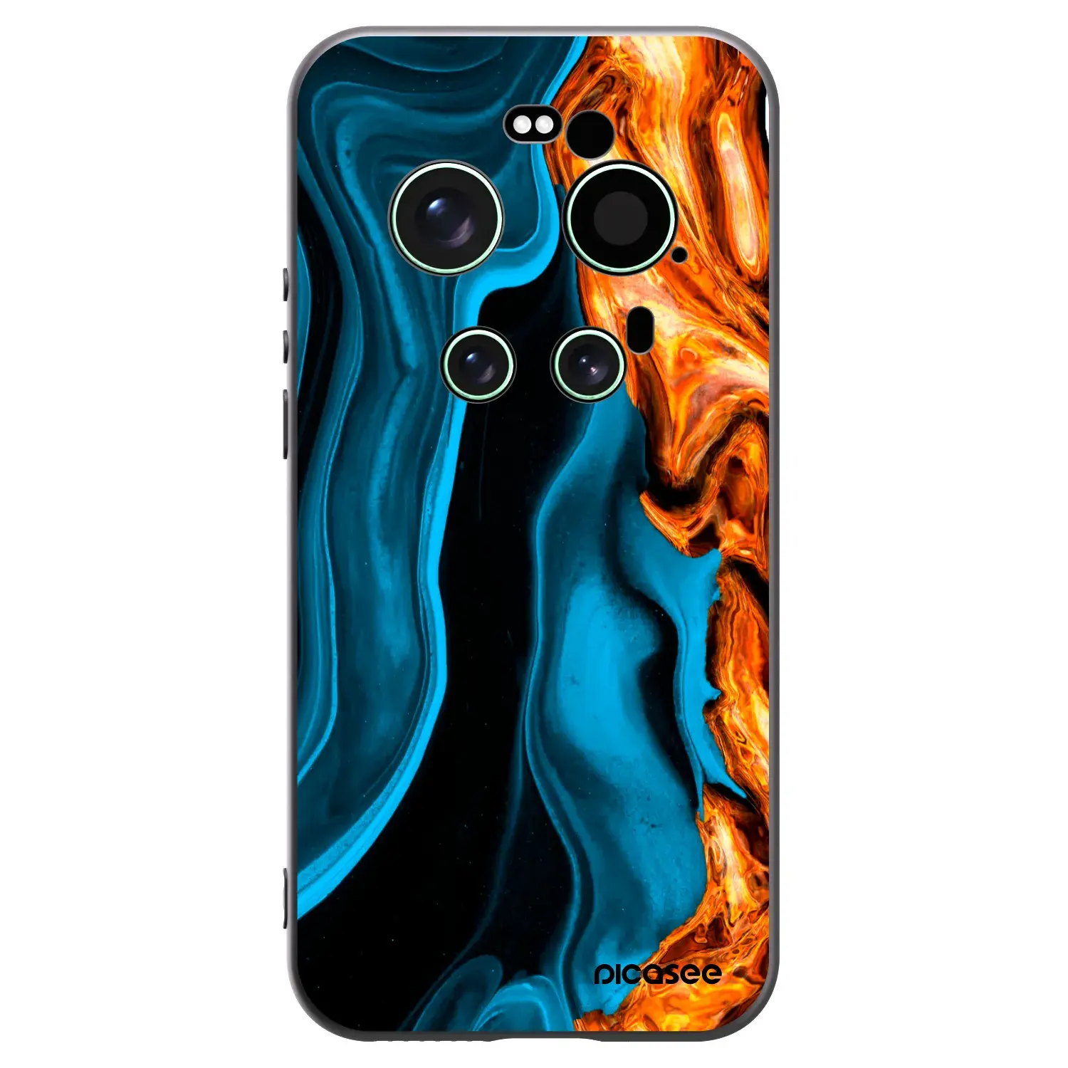 Silikonový černý obal pro Xiaomi 17 Ultra - Gold blue