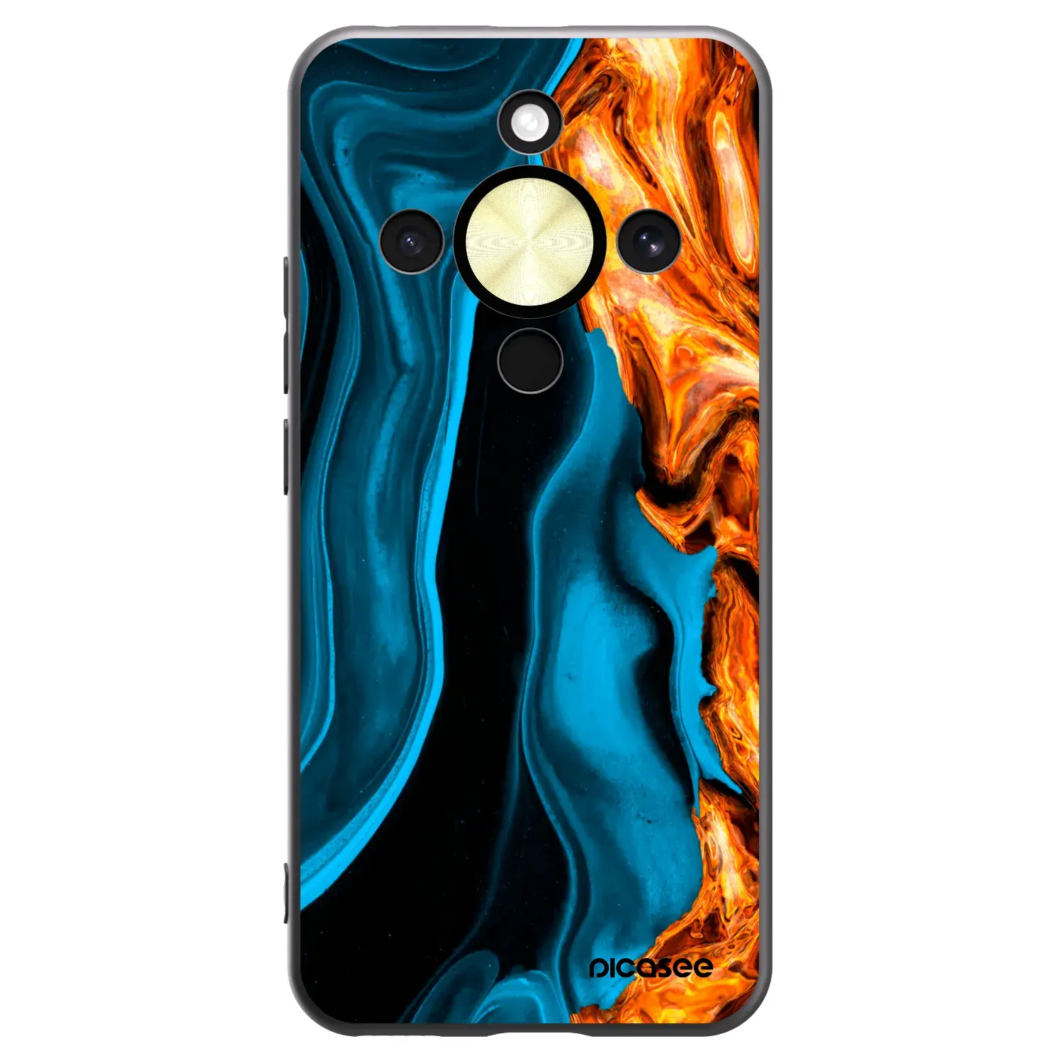 Silikonový černý obal pro Honor Magic8 Lite 5G - Gold blue