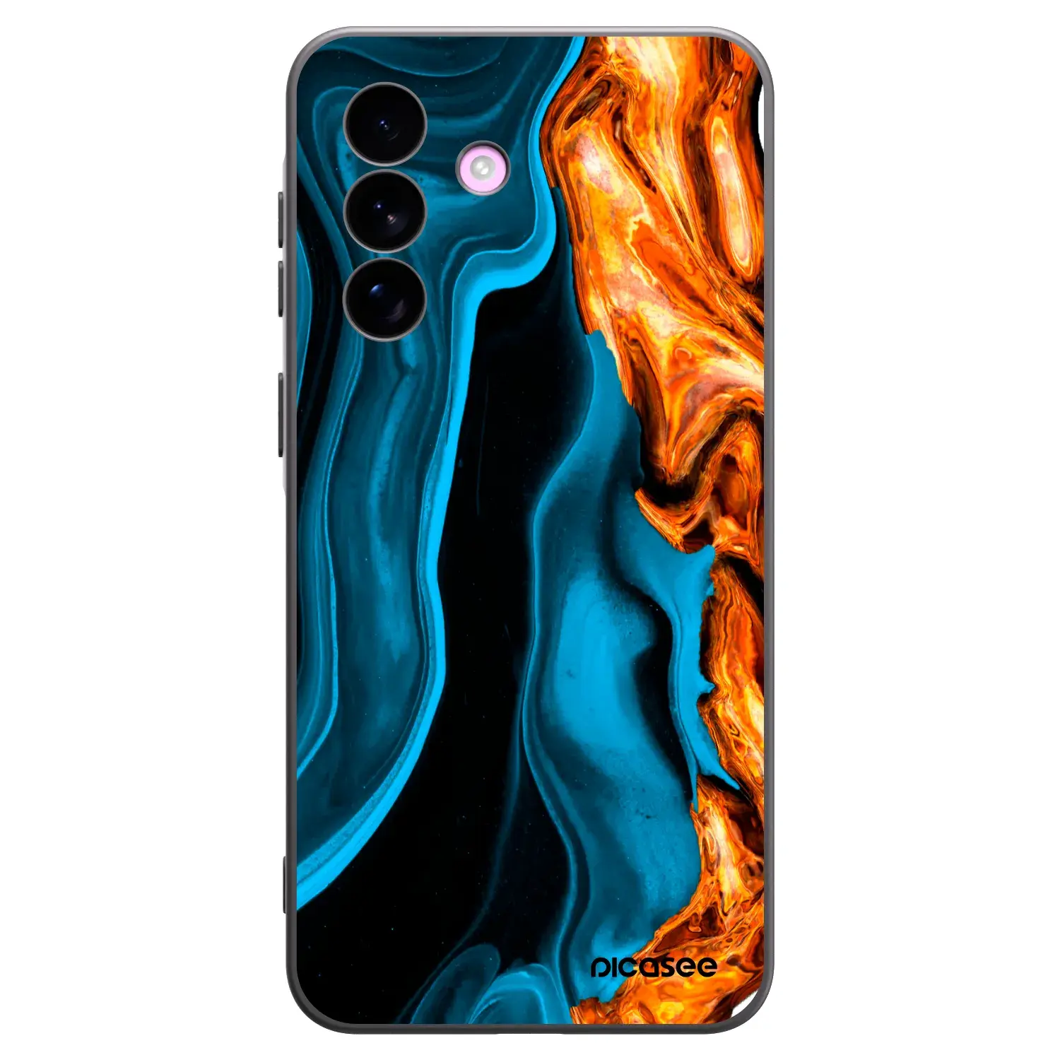Silikonový černý obal pro Samsung Galaxy A57 5G - Gold blue
