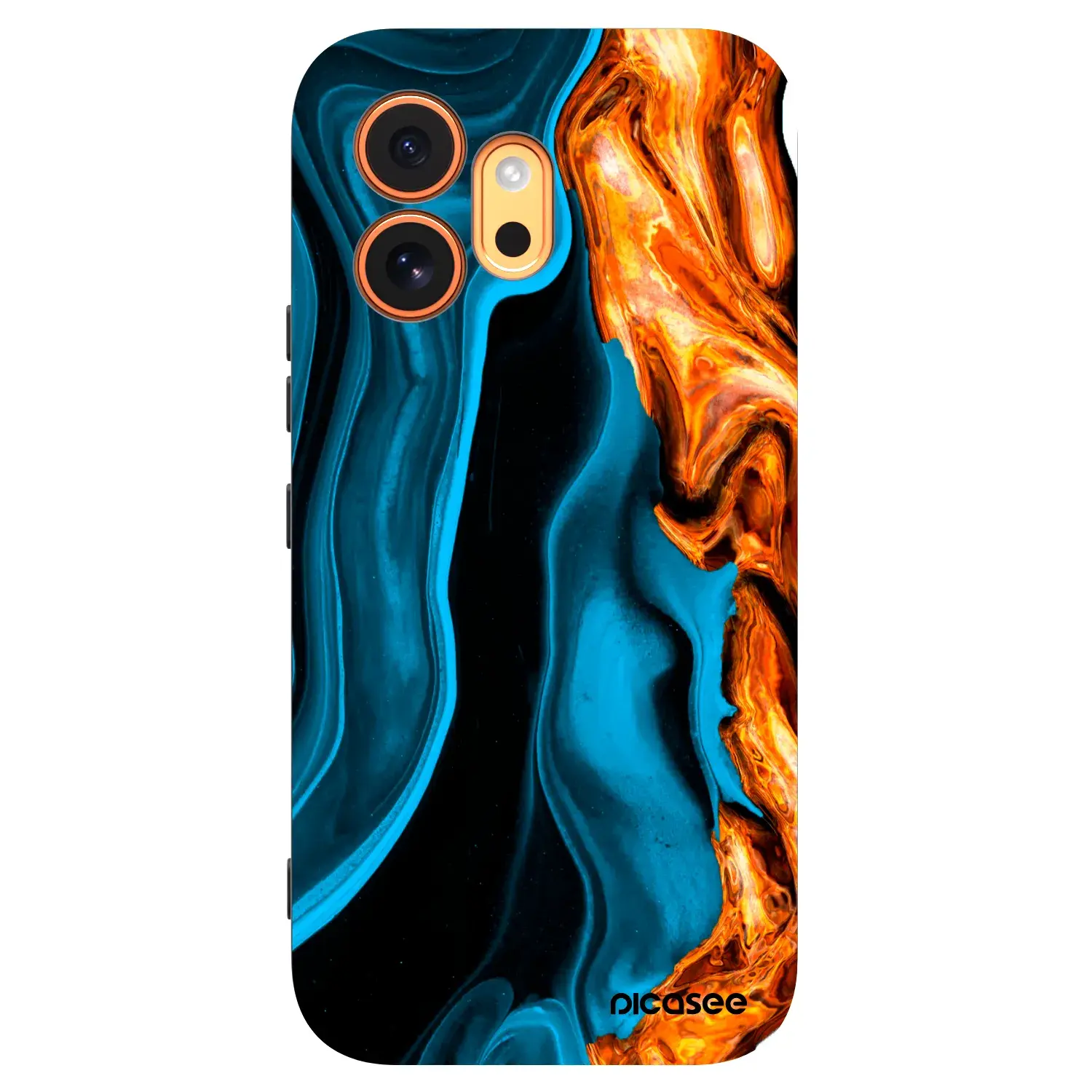 Silikonový černý obal pro Honor 600 - Gold blue