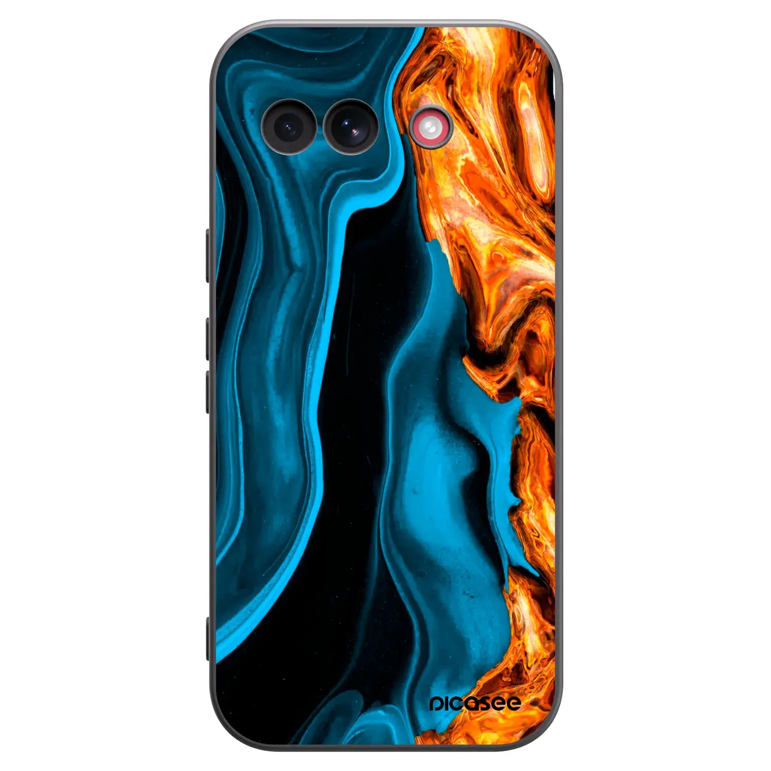 Silikonový černý obal pro Google Pixel 10a - Gold blue