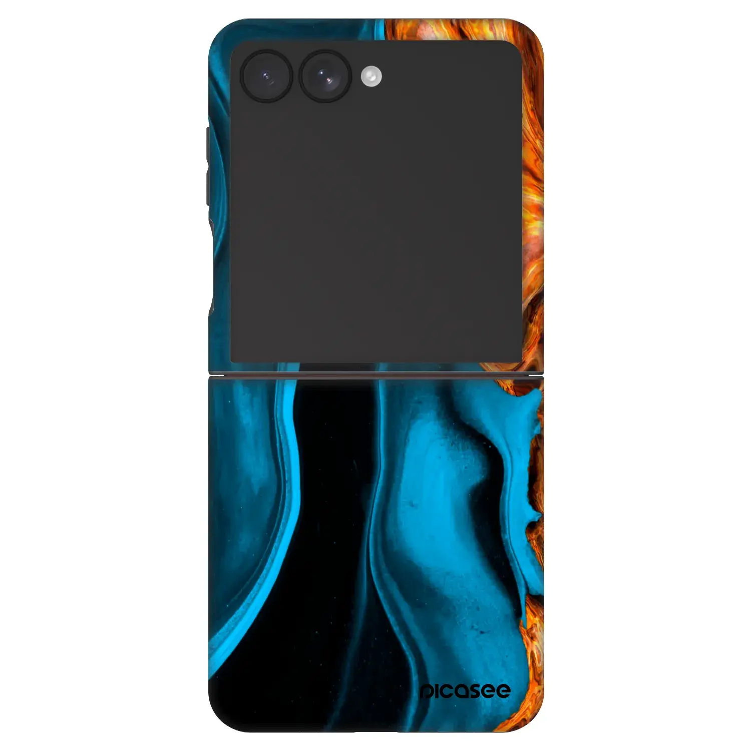 Fashion Case pro Samsung Galaxy Z Flip7 5G - Gold blue