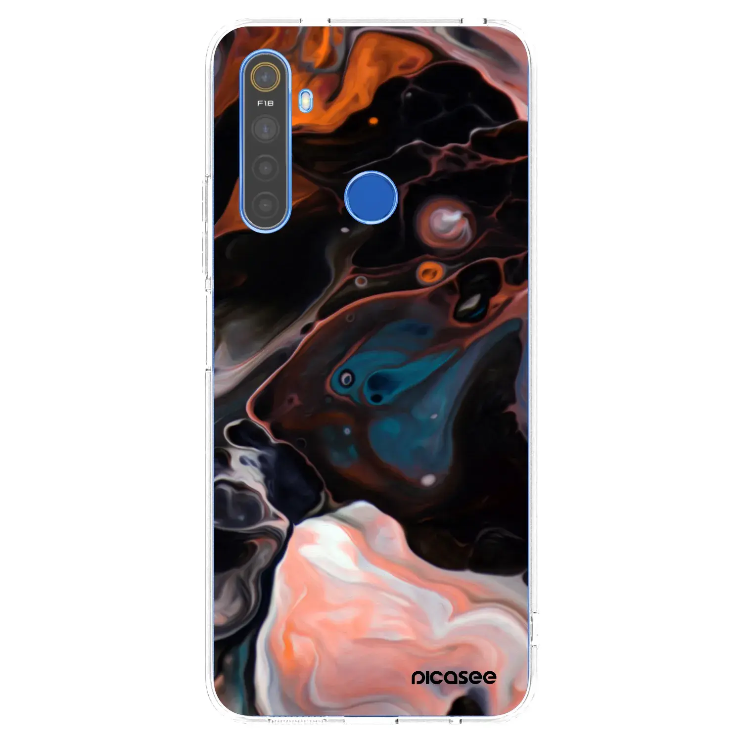 Silikonový průhledný obal pro Realme 5 - Cream