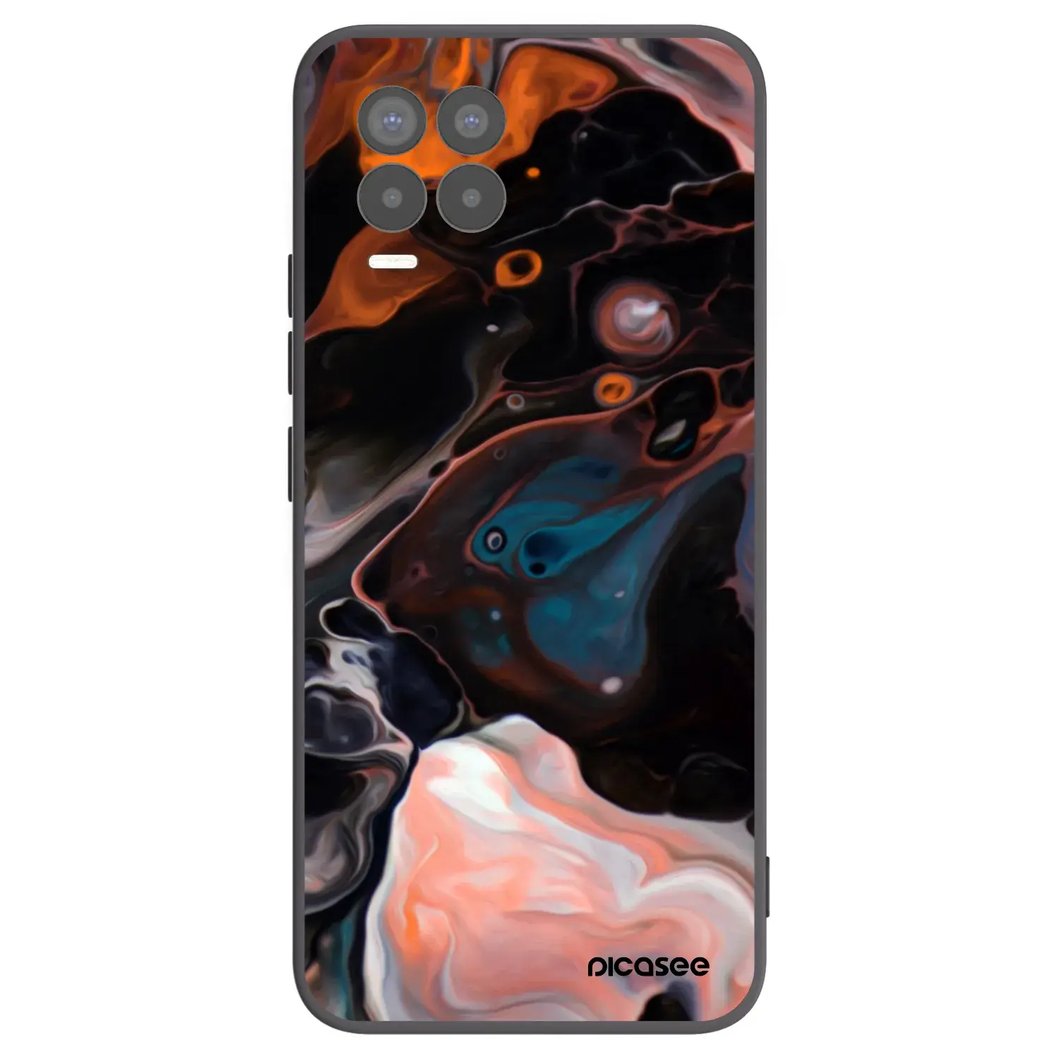 Silikonový černý obal pro Realme 8 Pro - Cream
