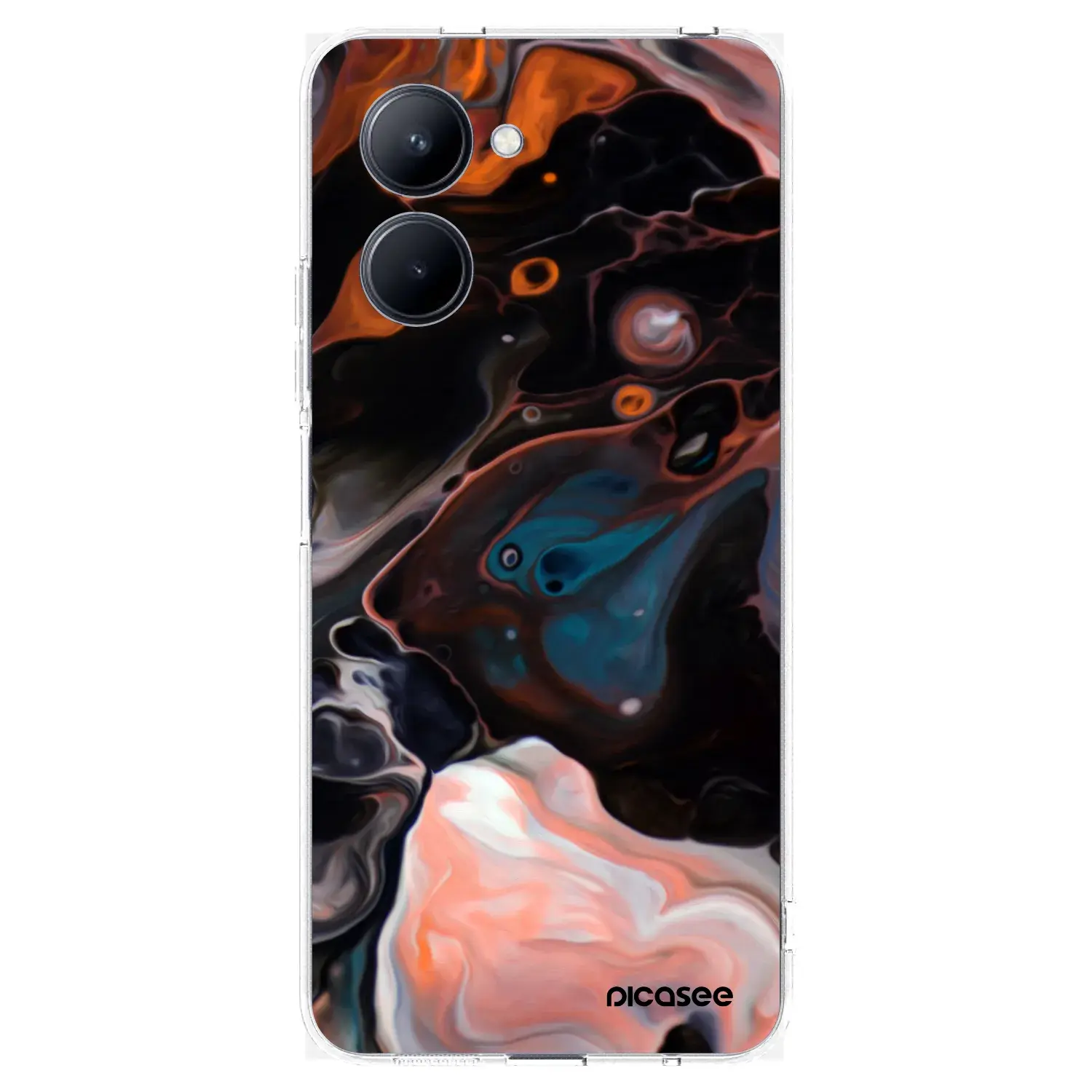 Silikonový průhledný obal pro Realme C33 (2023) - Cream