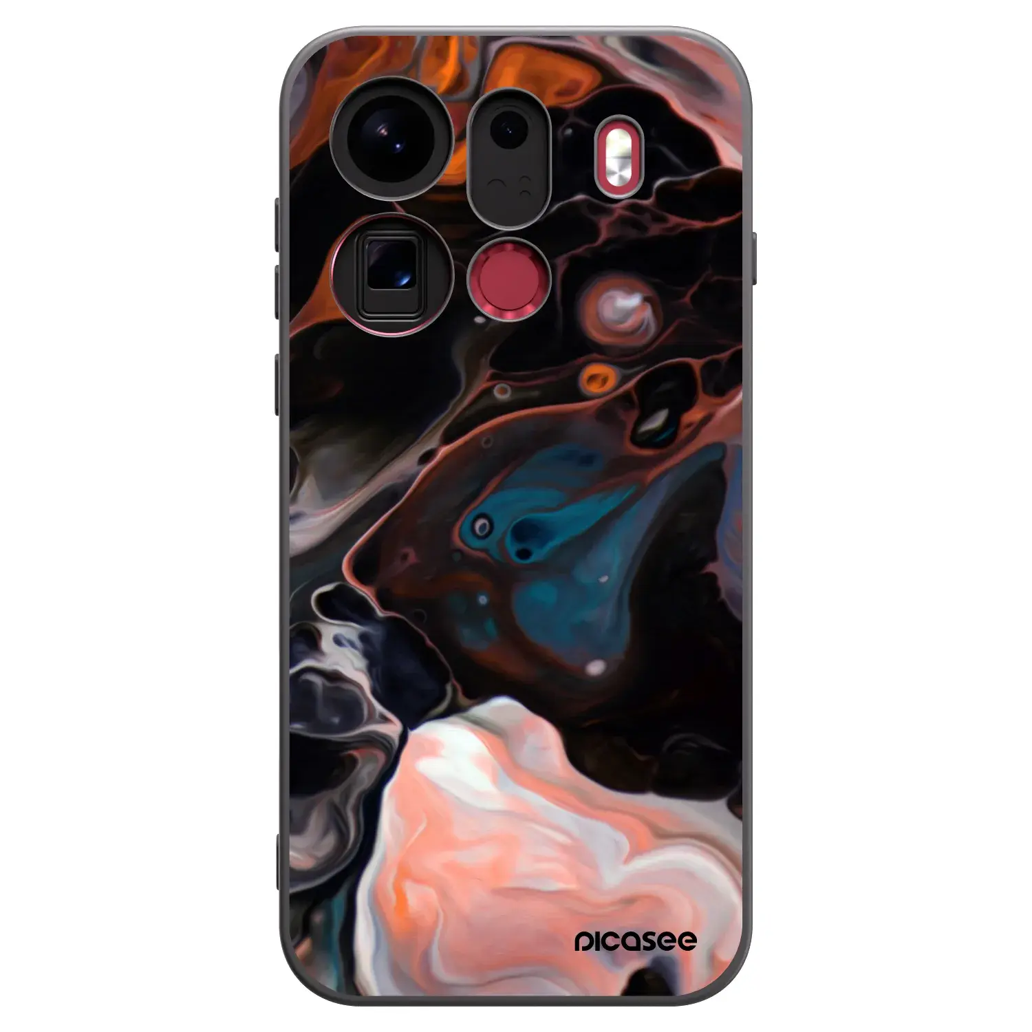 Silikonový černý obal pro OPPO Find X9 Pro - Cream
