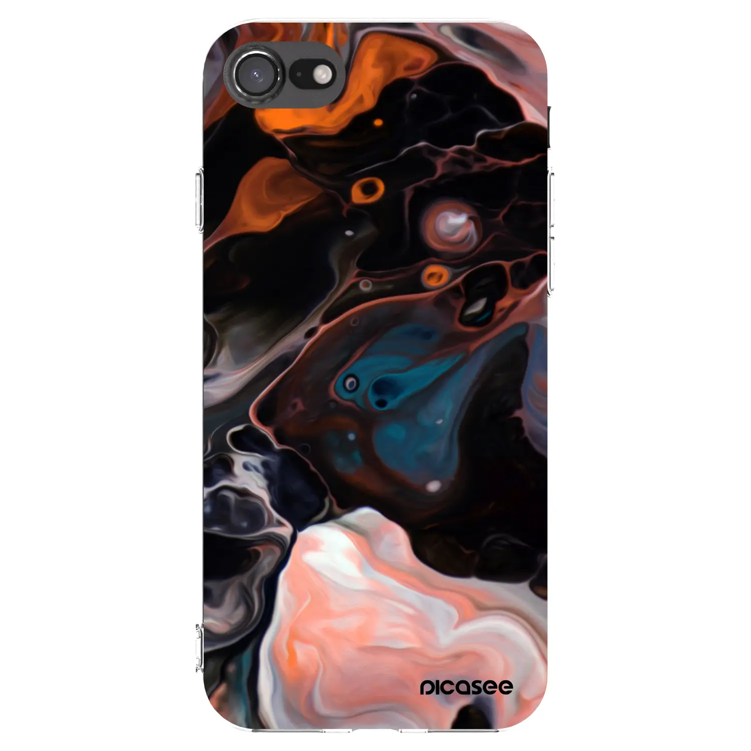 Silikonový průhledný obal pro Apple iPhone SE 2020 - Cream