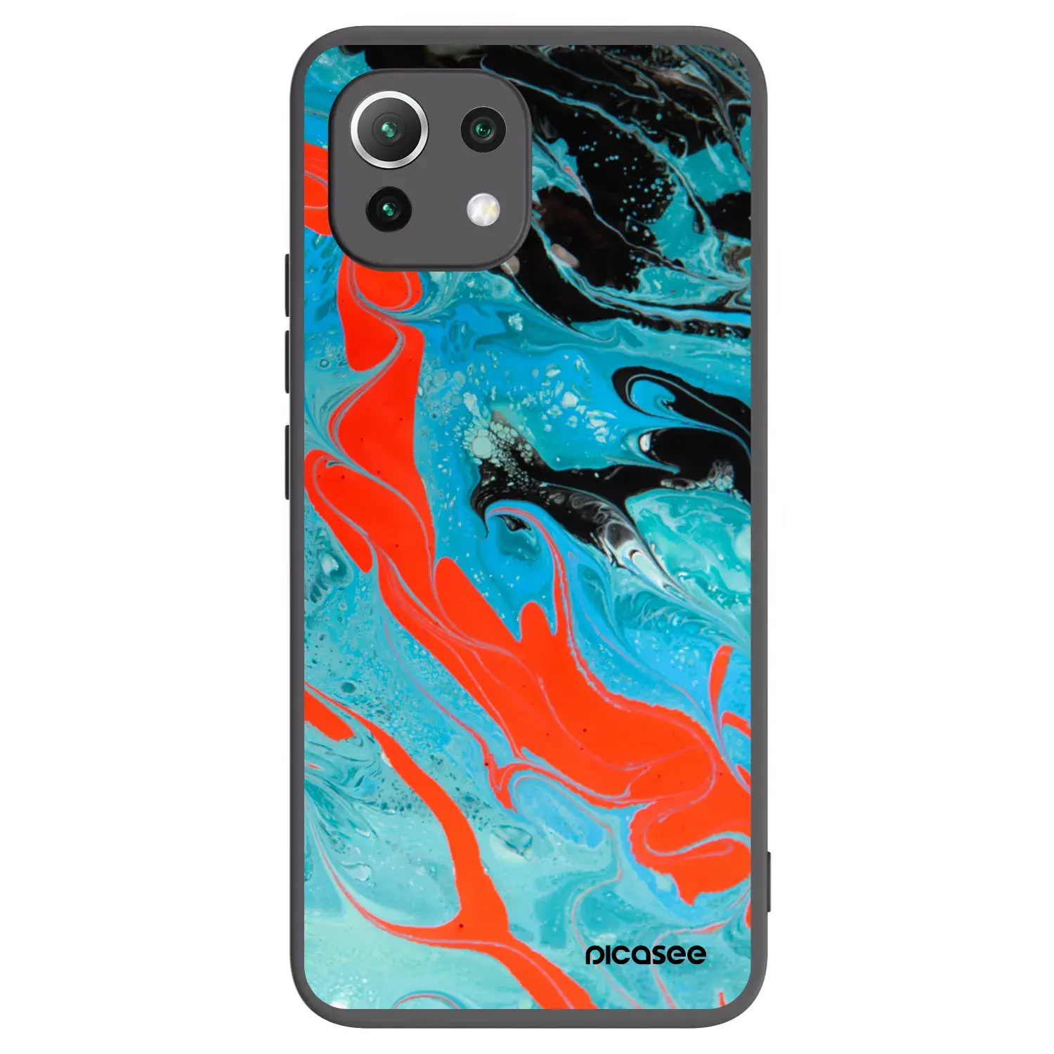 Silikonový černý obal pro Xiaomi 11 Lite 5G NE - Blue Magma