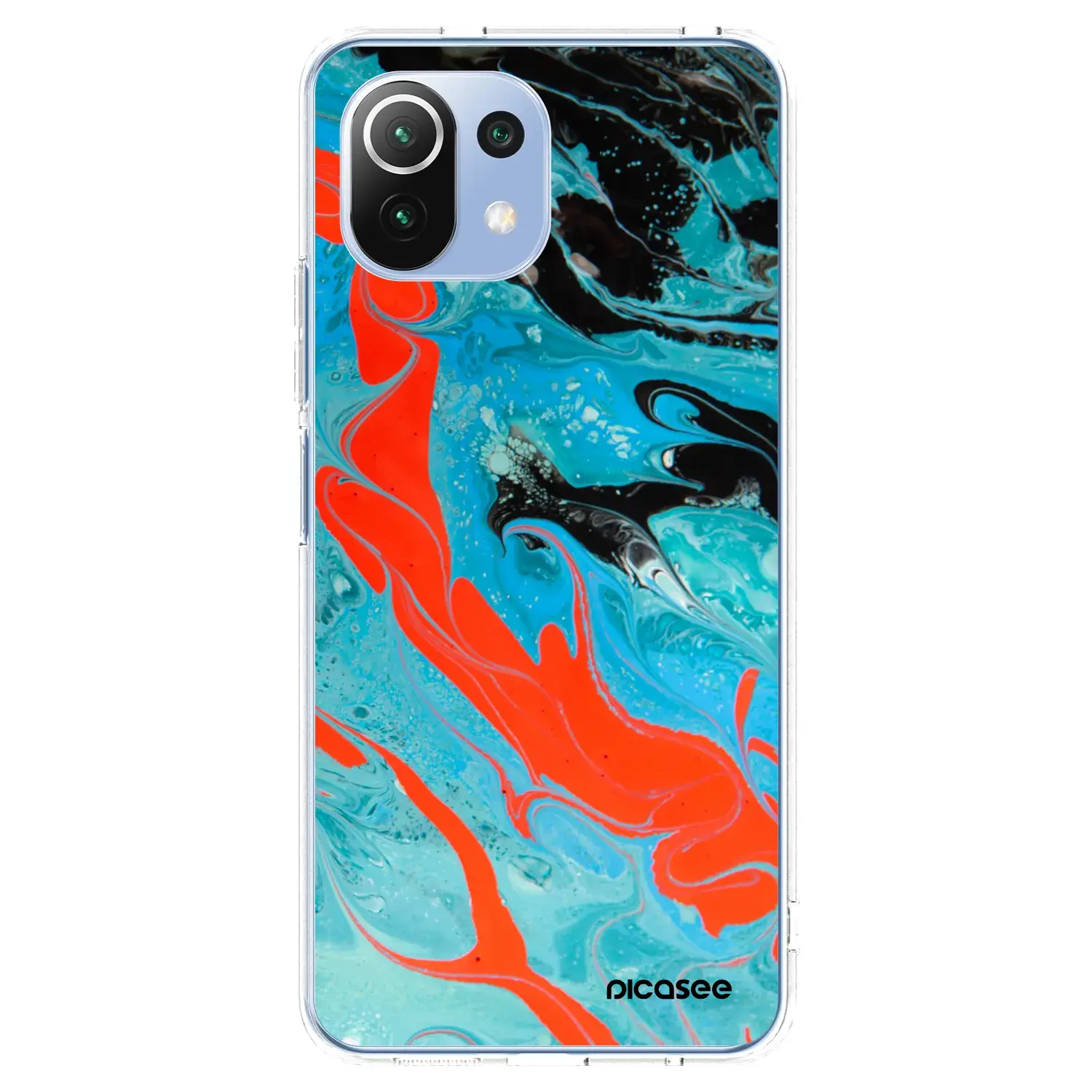 Silikonový průhledný obal pro Xiaomi 11 Lite 5G NE - Blue Magma