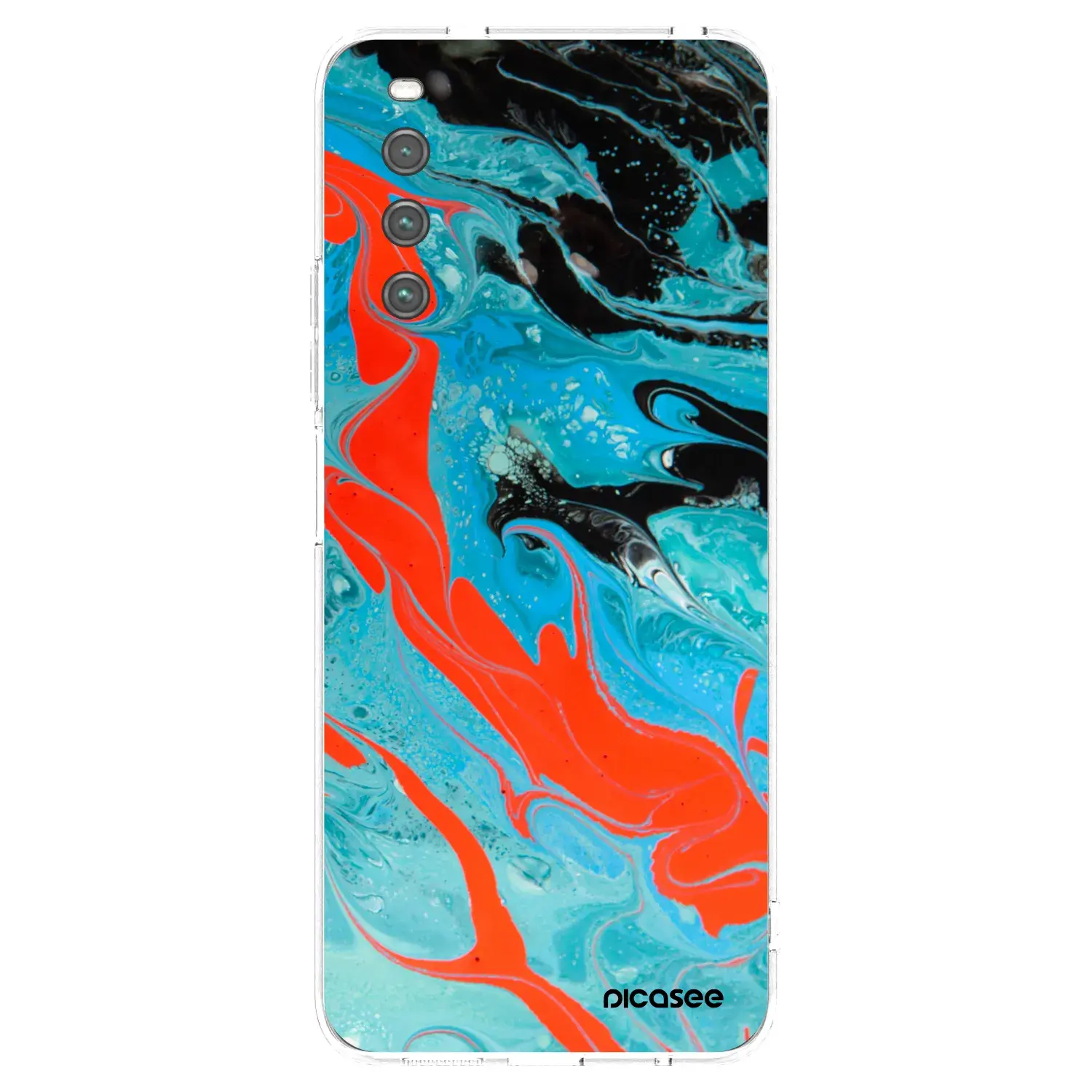 Silikonový průhledný obal pro Sony Xperia 10 IV 5G - Blue Magma