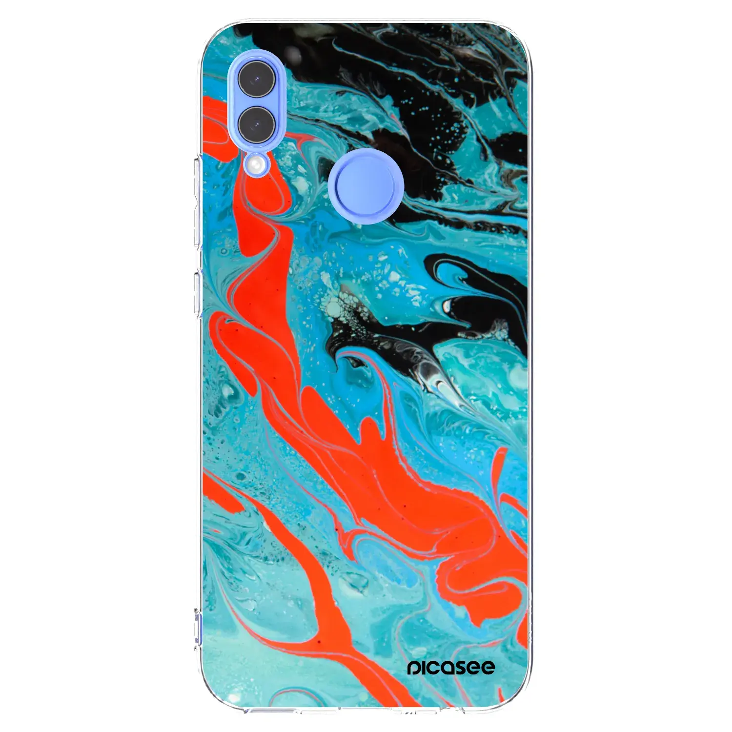 Silikonový průhledný obal pro Honor 10 Lite - Blue Magma