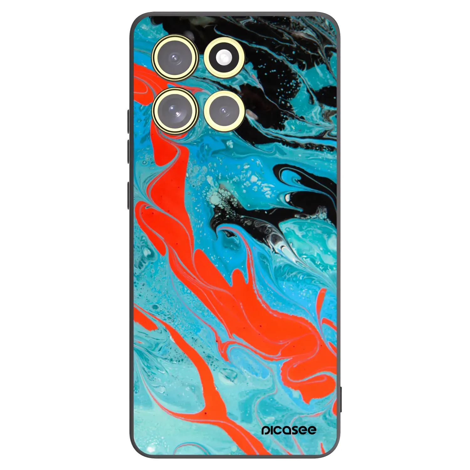Silikonový černý obal pro Motorola Moto G86 Power 5G - Blue Magma