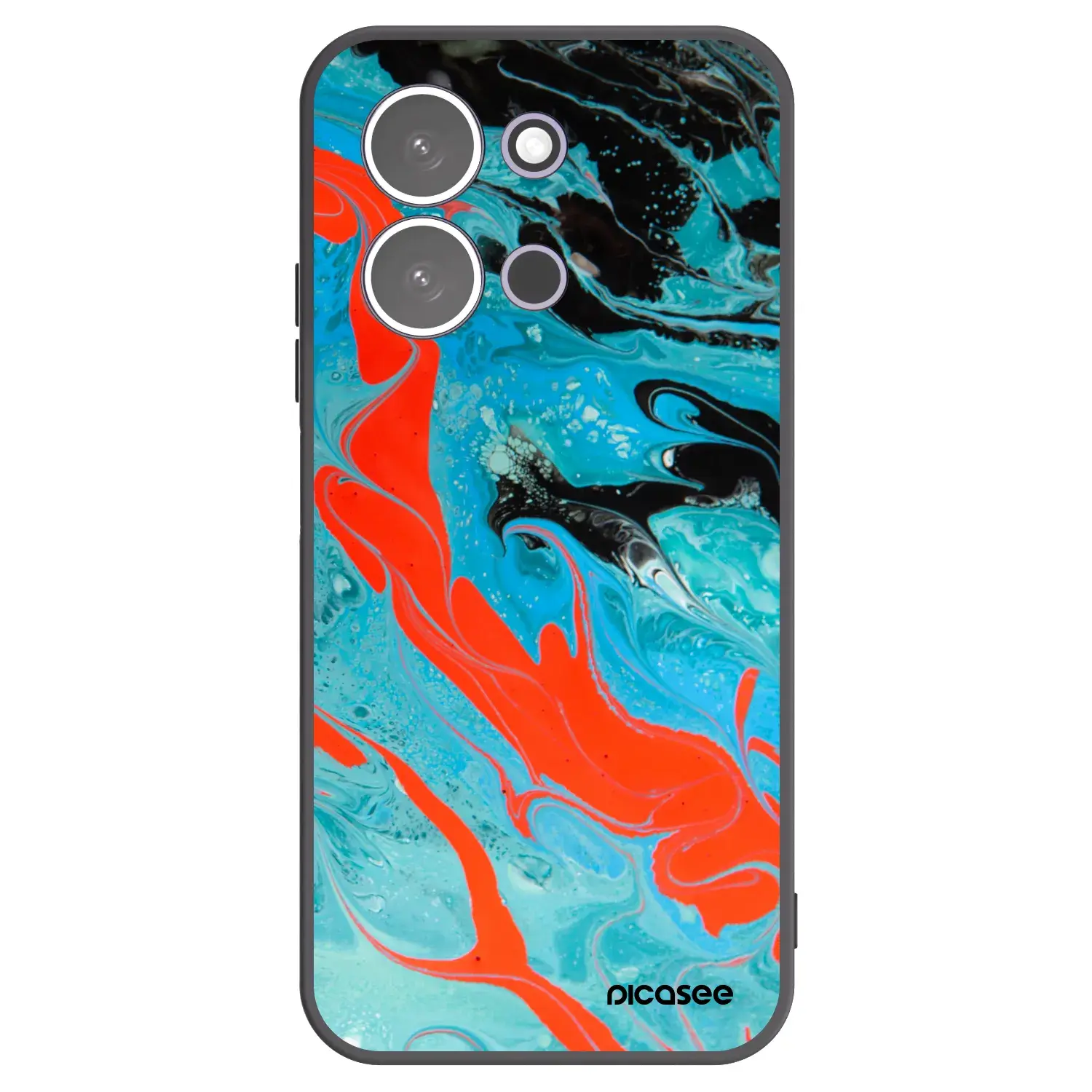Silikonový černý obal pro Xiaomi Redmi 15C 5G - Blue Magma