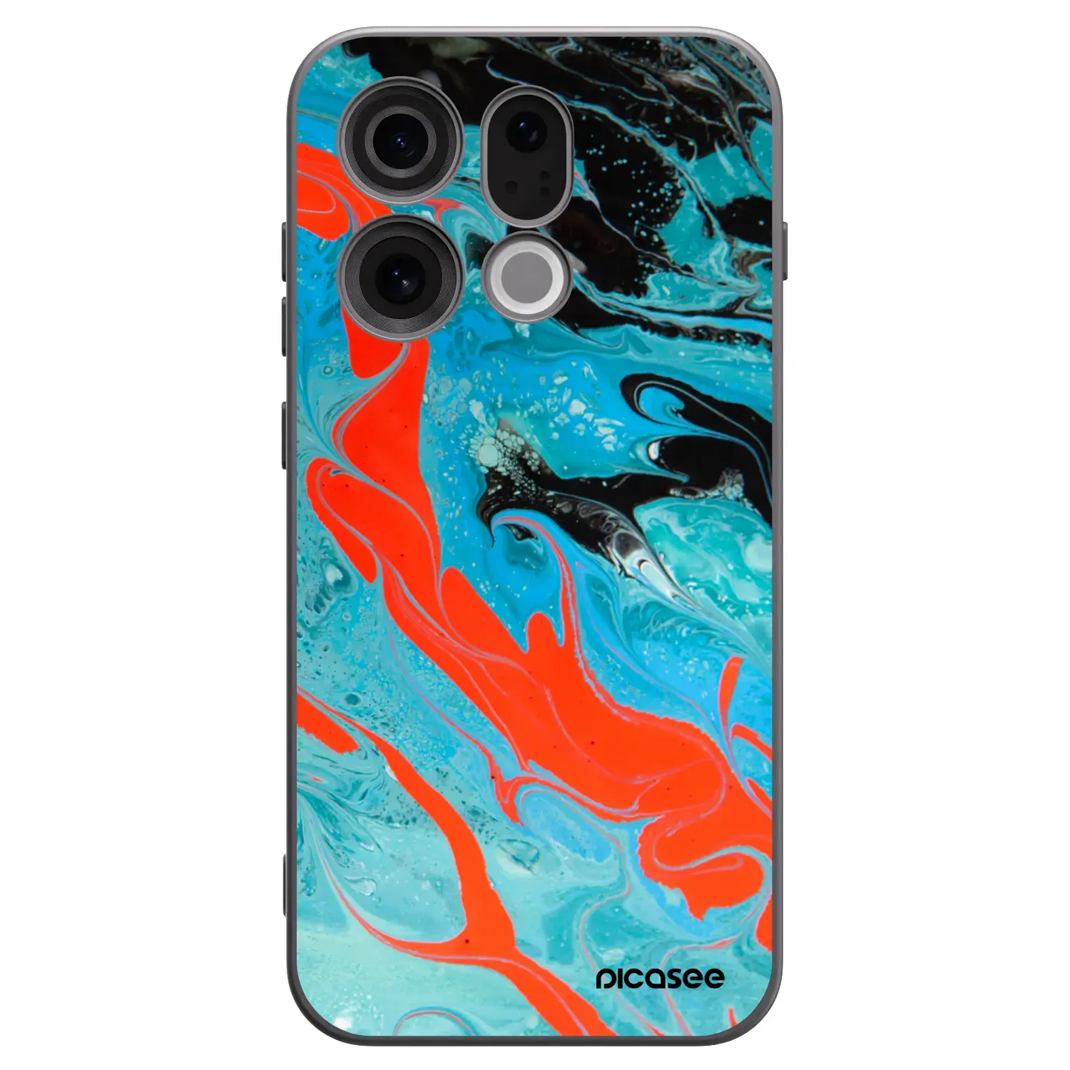 Silikonový černý obal pro OPPO Find X9 - Blue Magma