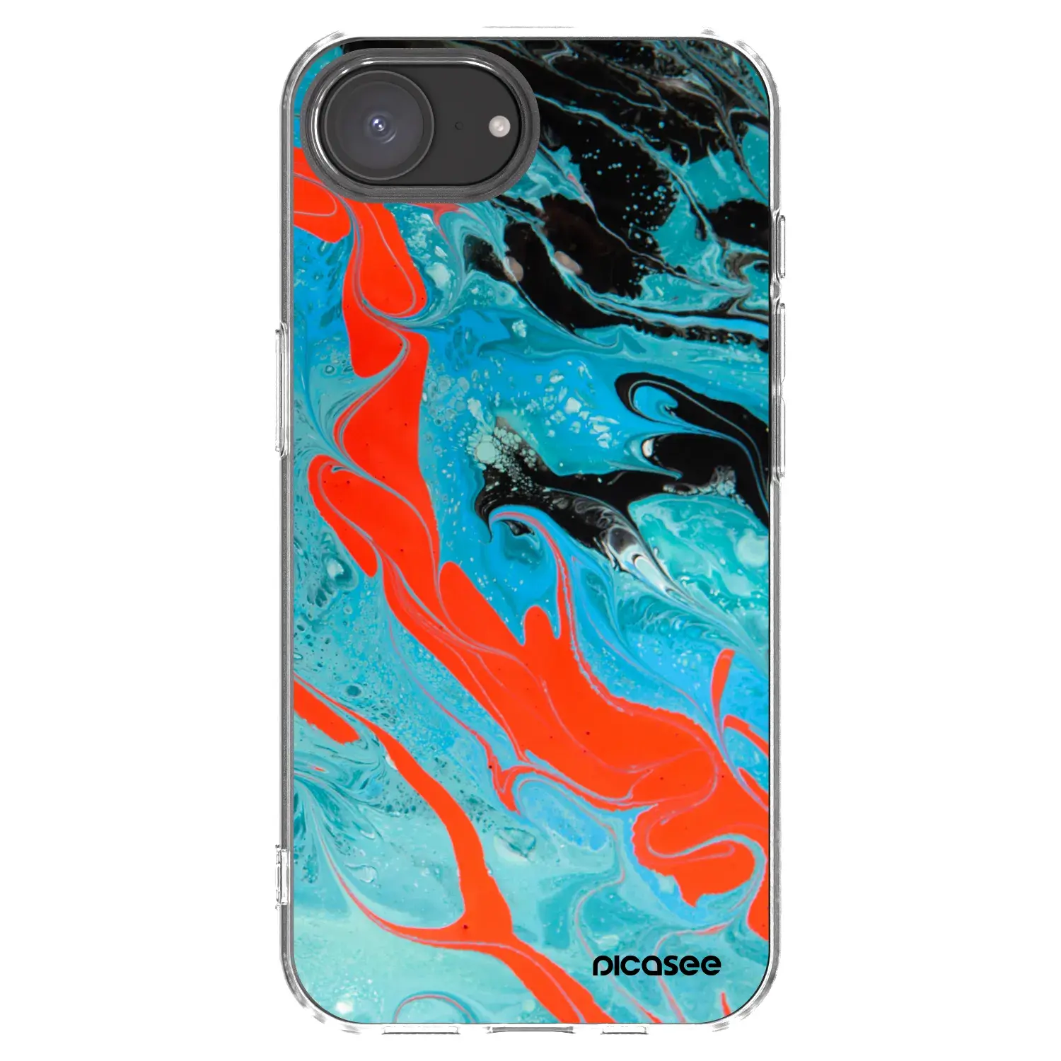 Silikonový průhledný obal pro Apple iPhone 17e - Blue Magma