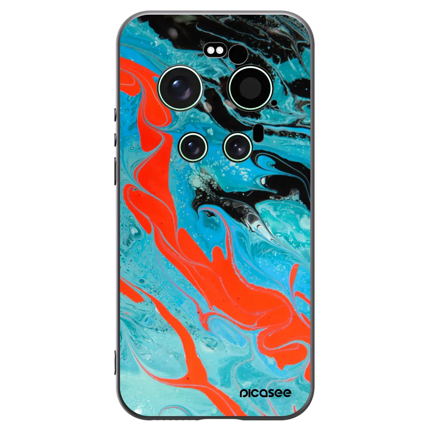 Silikonový černý obal pro Xiaomi 17 Ultra - Blue Magma