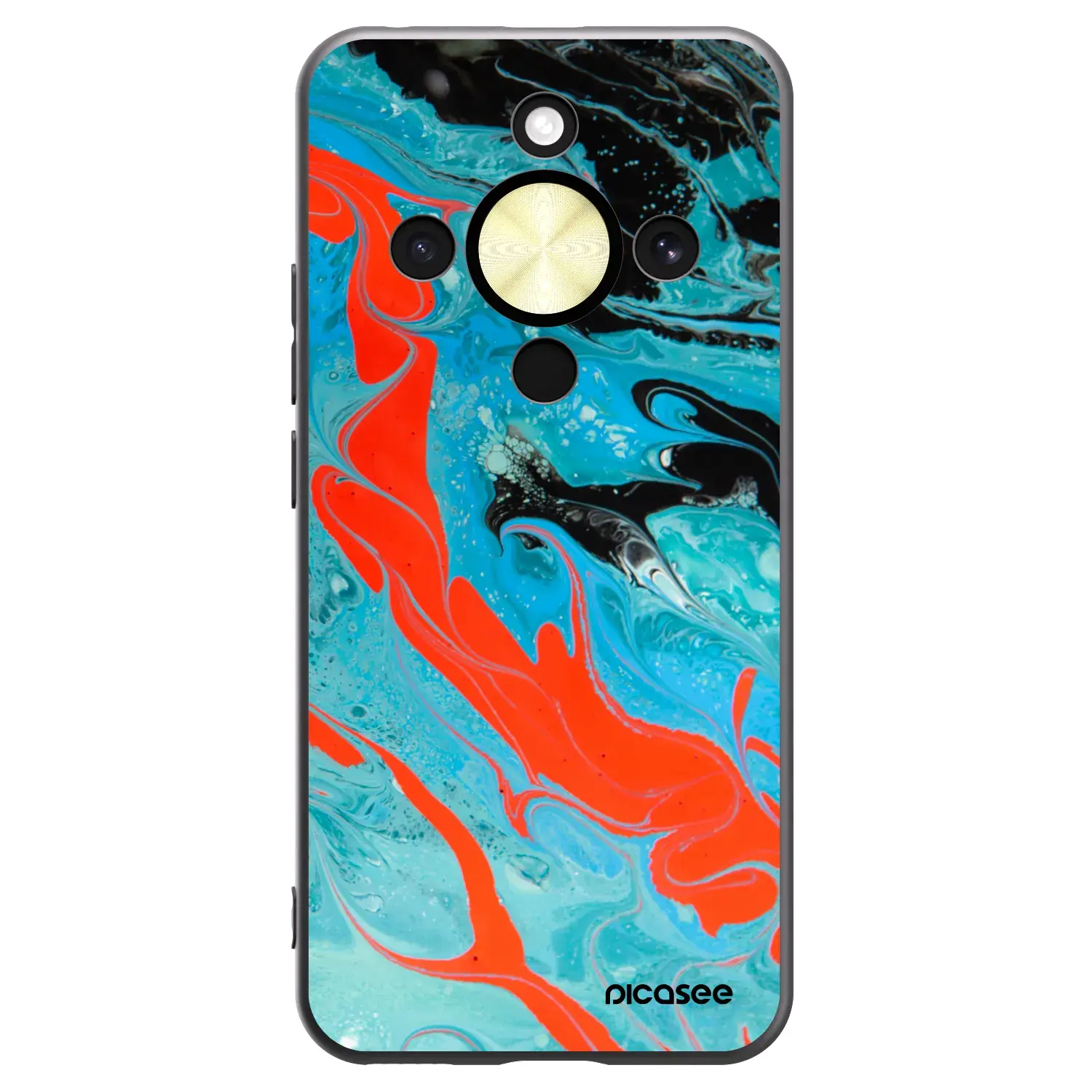 Silikonový černý obal pro Honor Magic8 Lite 5G - Blue Magma