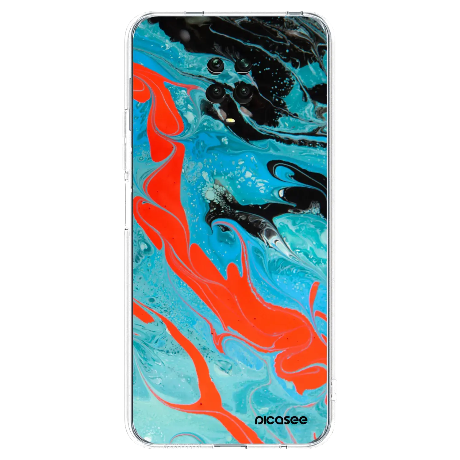 Silikonový průhledný obal pro Xiaomi Redmi Note 9S - Blue Magma