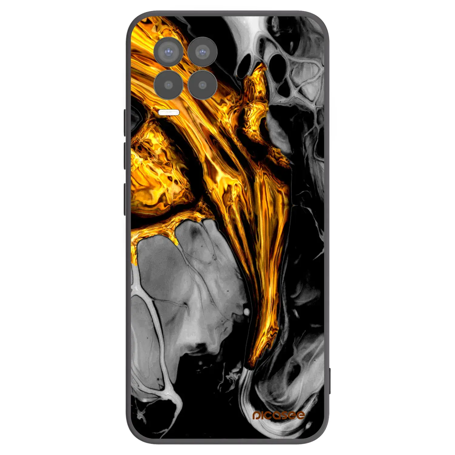 Silikonový černý obal pro Realme 8 Pro - Black Gold