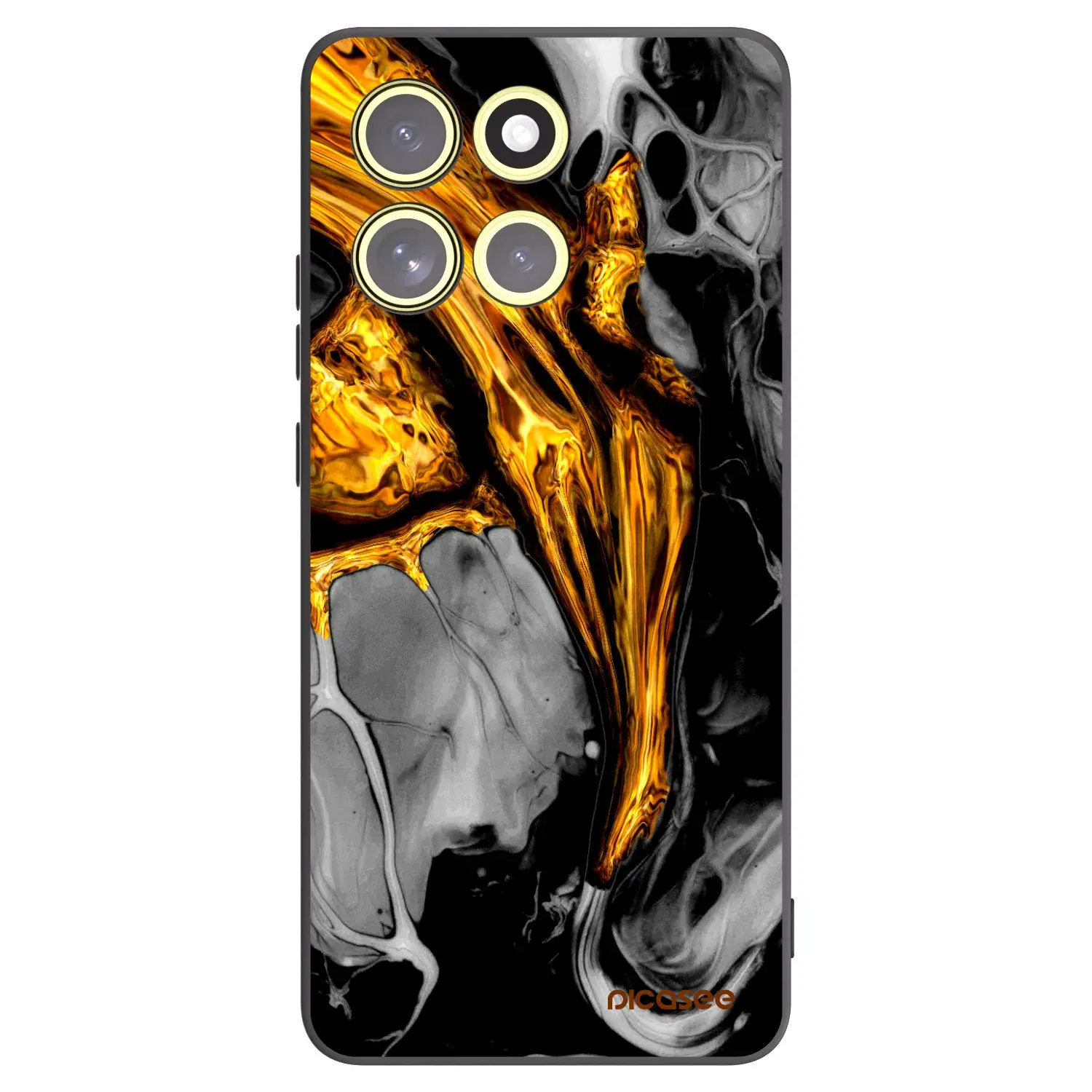 Silikonový černý obal pro Motorola Moto G86 Power 5G - Black Gold