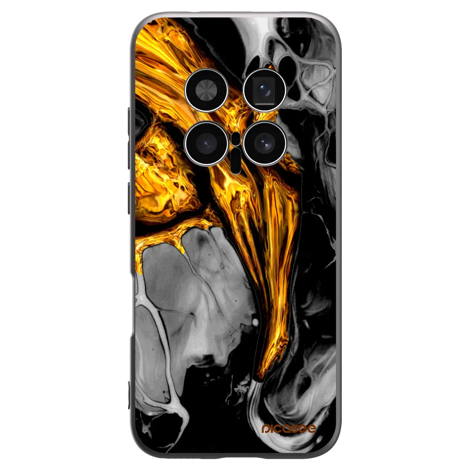 Silikonový černý obal pro Honor Magic8 Pro 5G - Black Gold