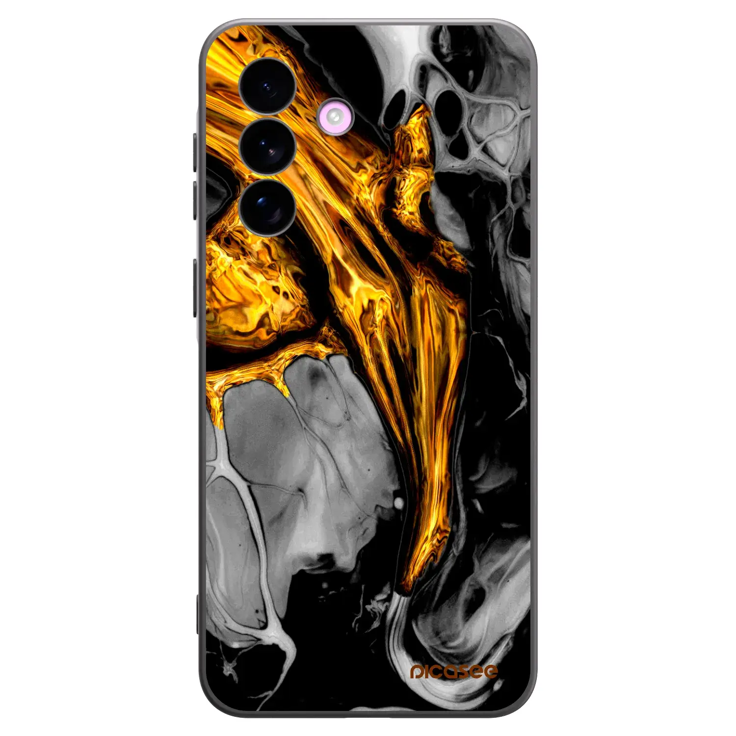 Silikonový černý obal pro Samsung Galaxy A57 5G - Black Gold