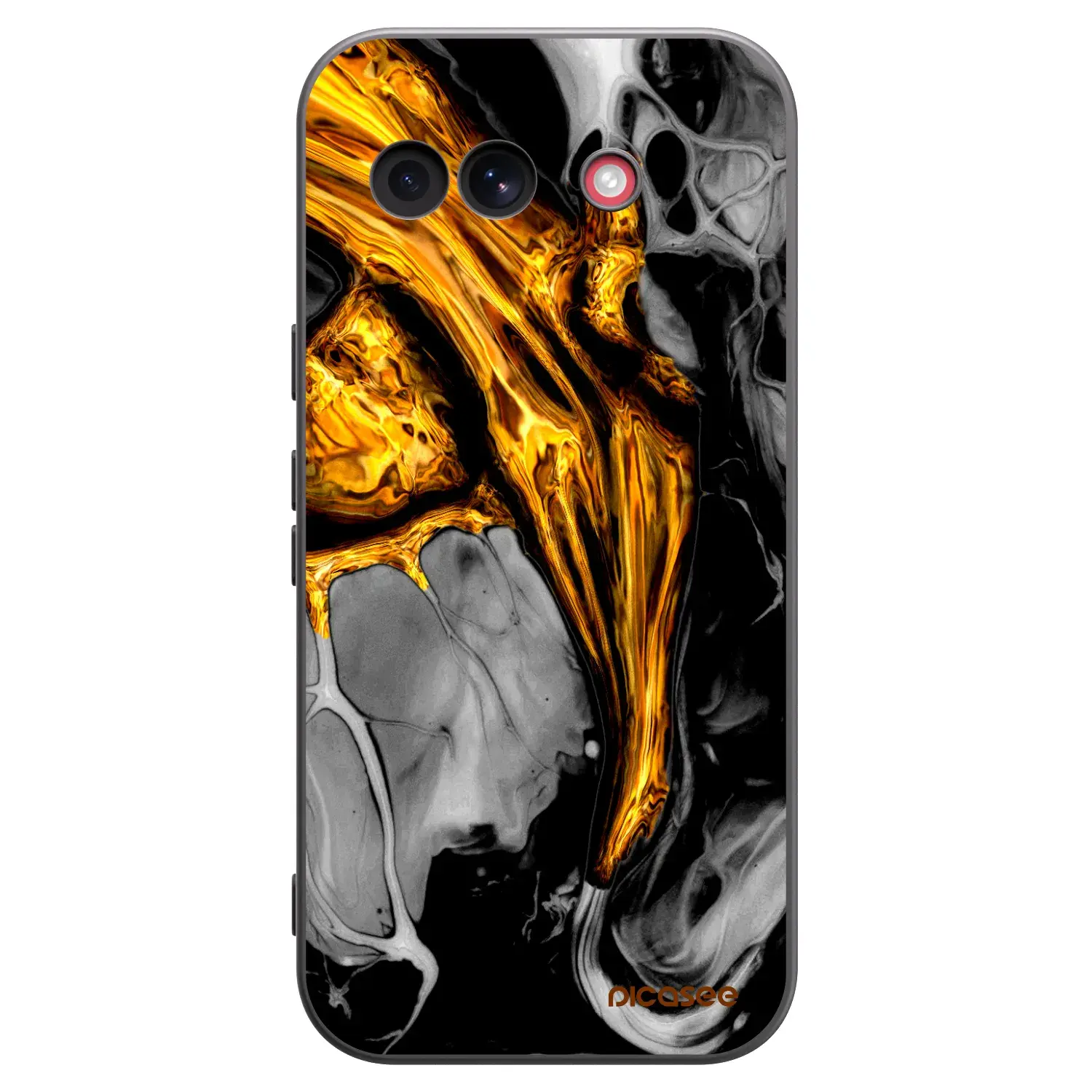 Silikonový černý obal pro Google Pixel 10a - Black Gold