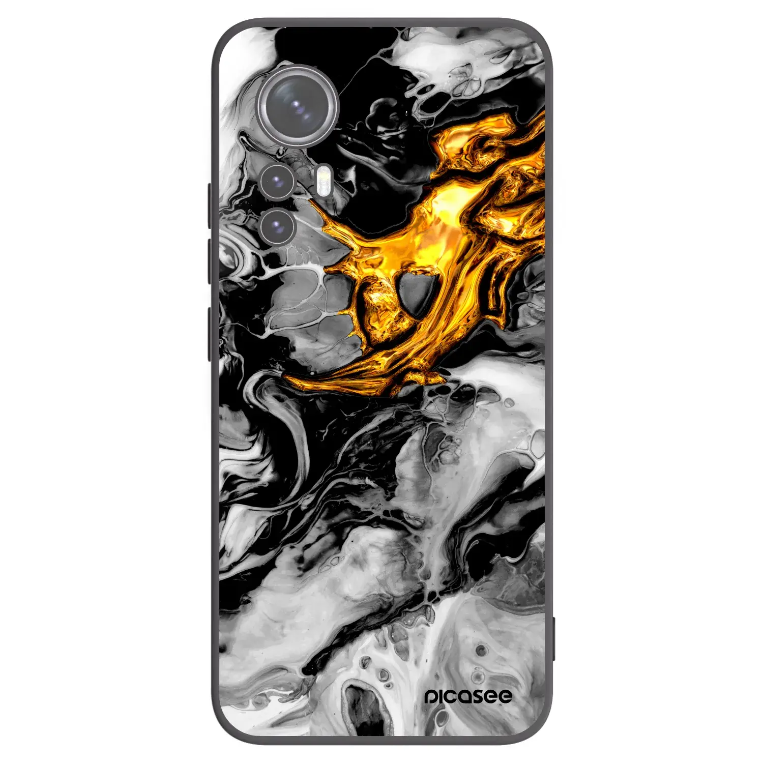Silikonový černý obal pro Xiaomi 12X - Black Gold 2