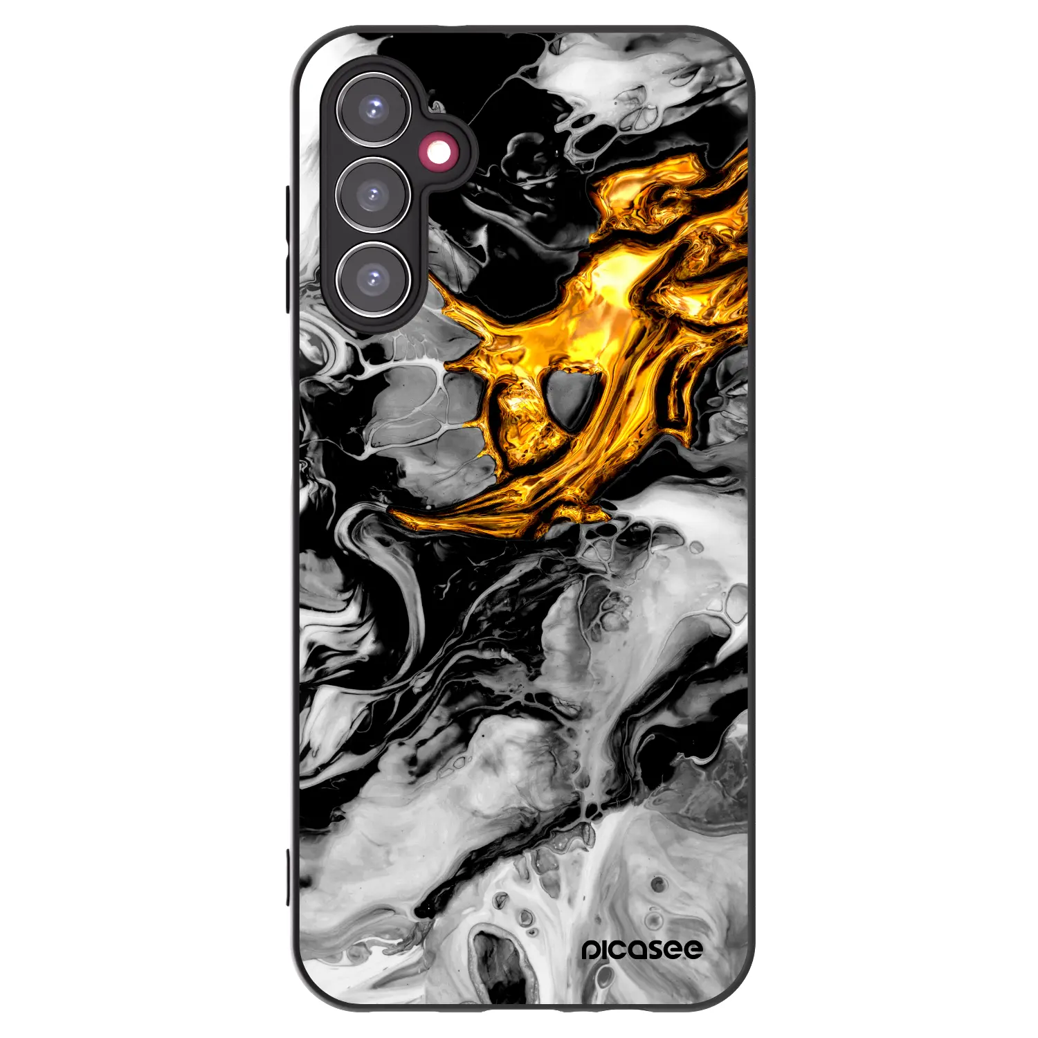 Silikonový černý obal pro Samsung Galaxy A14 5G A146P - Black Gold 2
