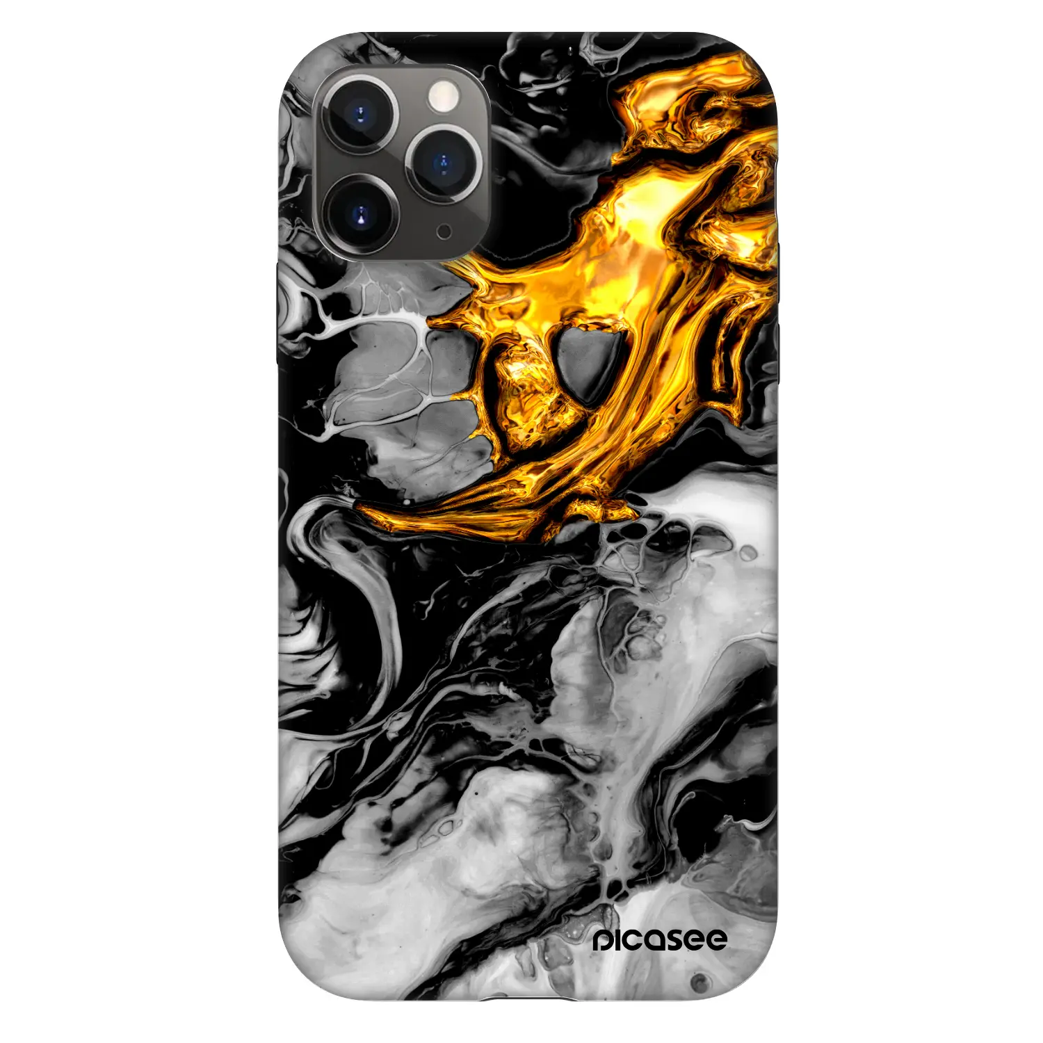 Fashion Case pro Apple iPhone 11 Pro - Black Gold 2