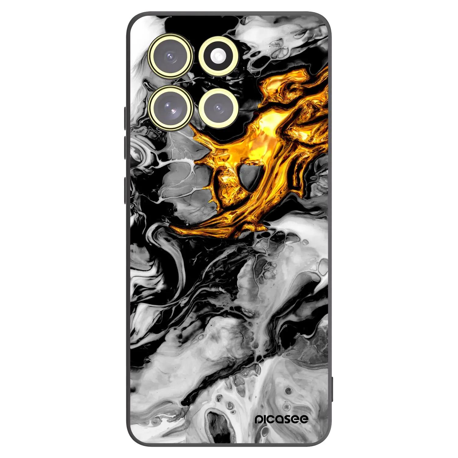 Silikonový černý obal pro Motorola Moto G86 Power 5G - Black Gold 2