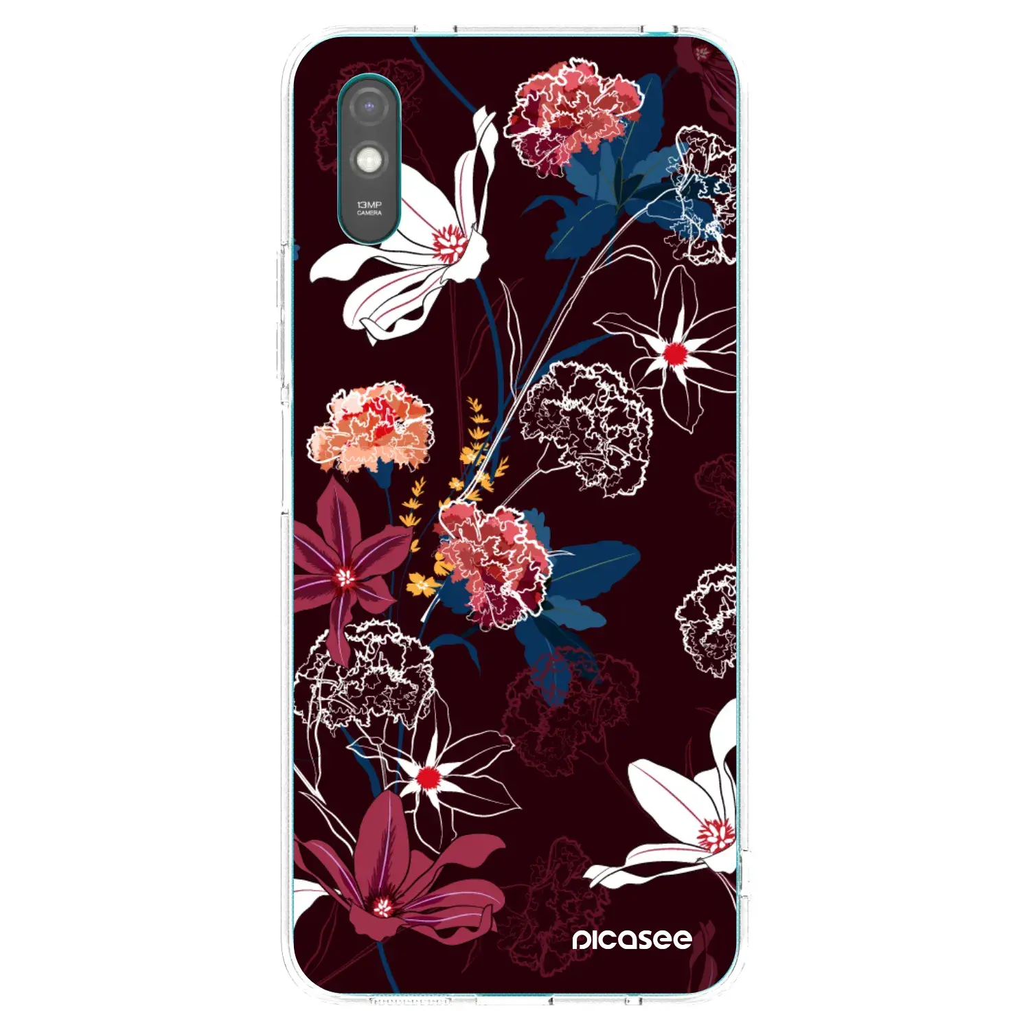 Silikonový průhledný obal pro Xiaomi Redmi 9AT - Dark Meadow