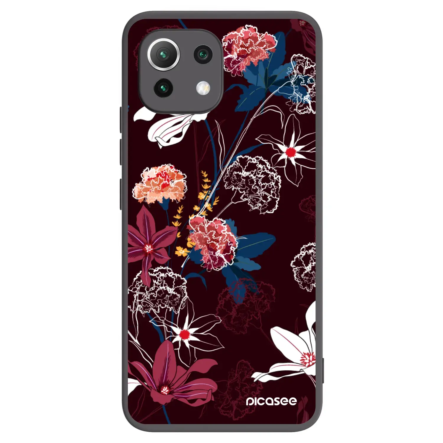Silikonový černý obal pro Xiaomi 11 Lite 5G NE - Dark Meadow