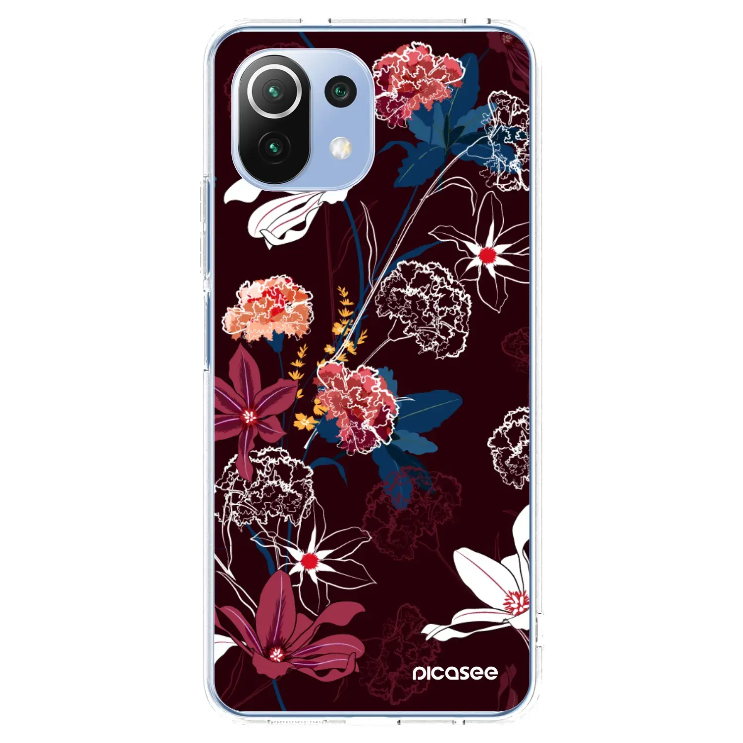 Silikonový průhledný obal pro Xiaomi 11 Lite 5G NE - Dark Meadow