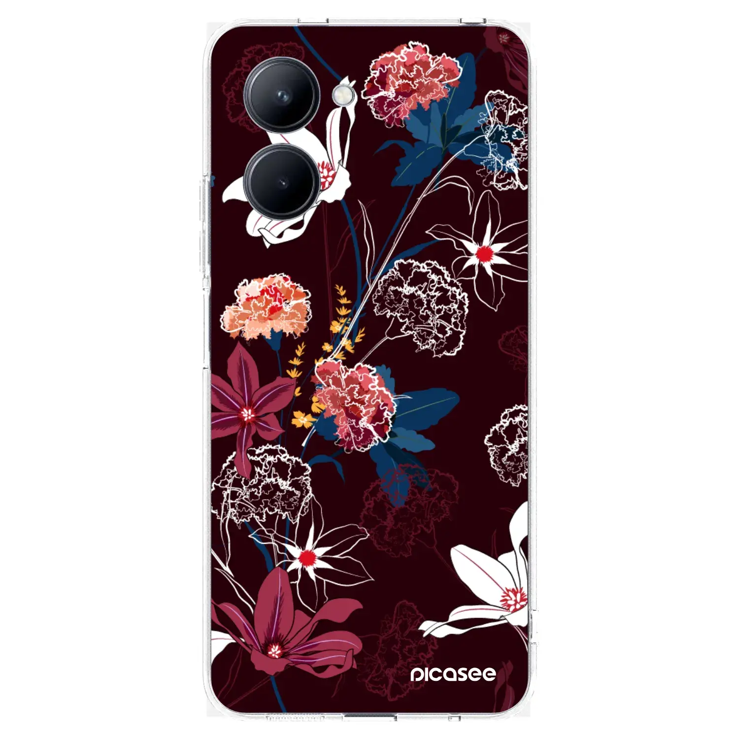Silikonový průhledný obal pro Realme C33 (2023) - Dark Meadow