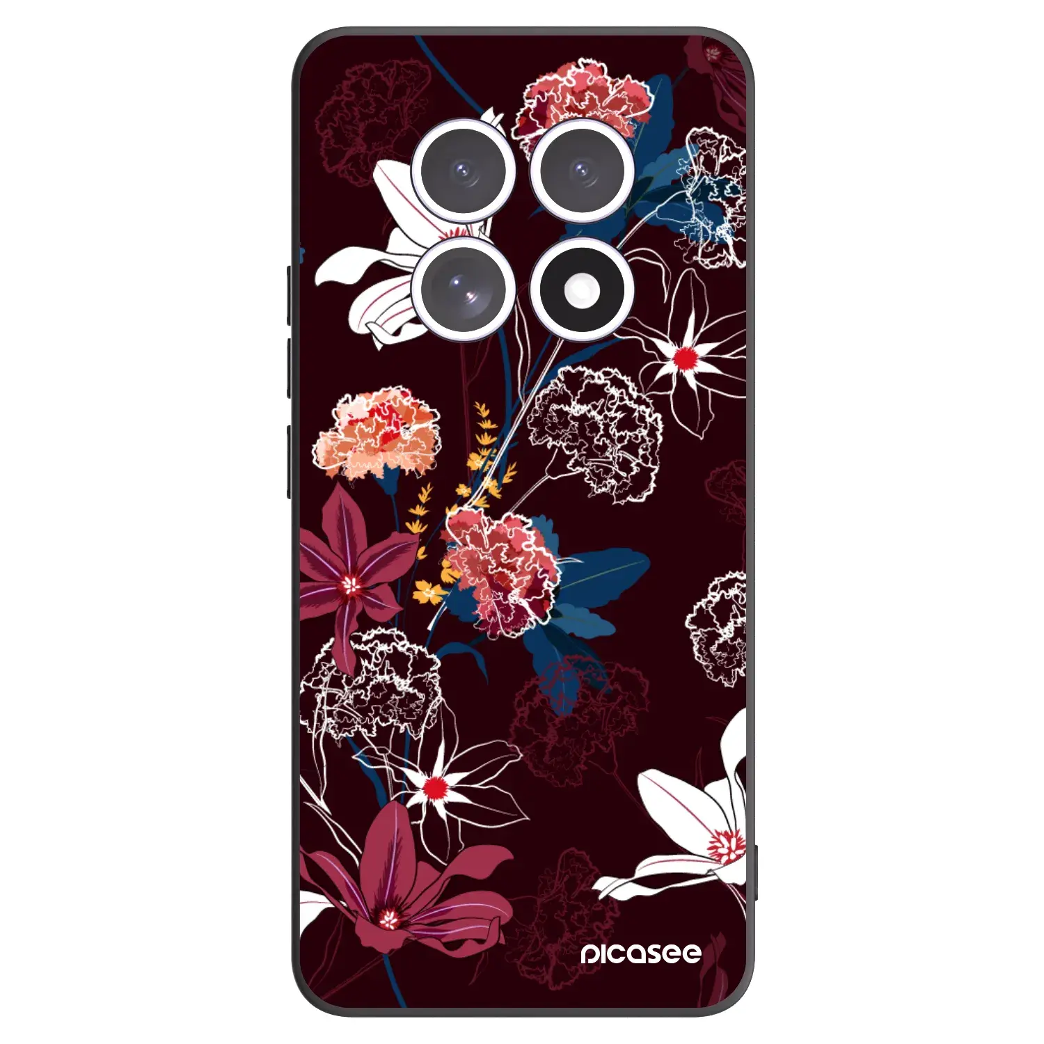 Silikonový černý obal pro Xiaomi Redmi Note 15 4G - Dark Meadow