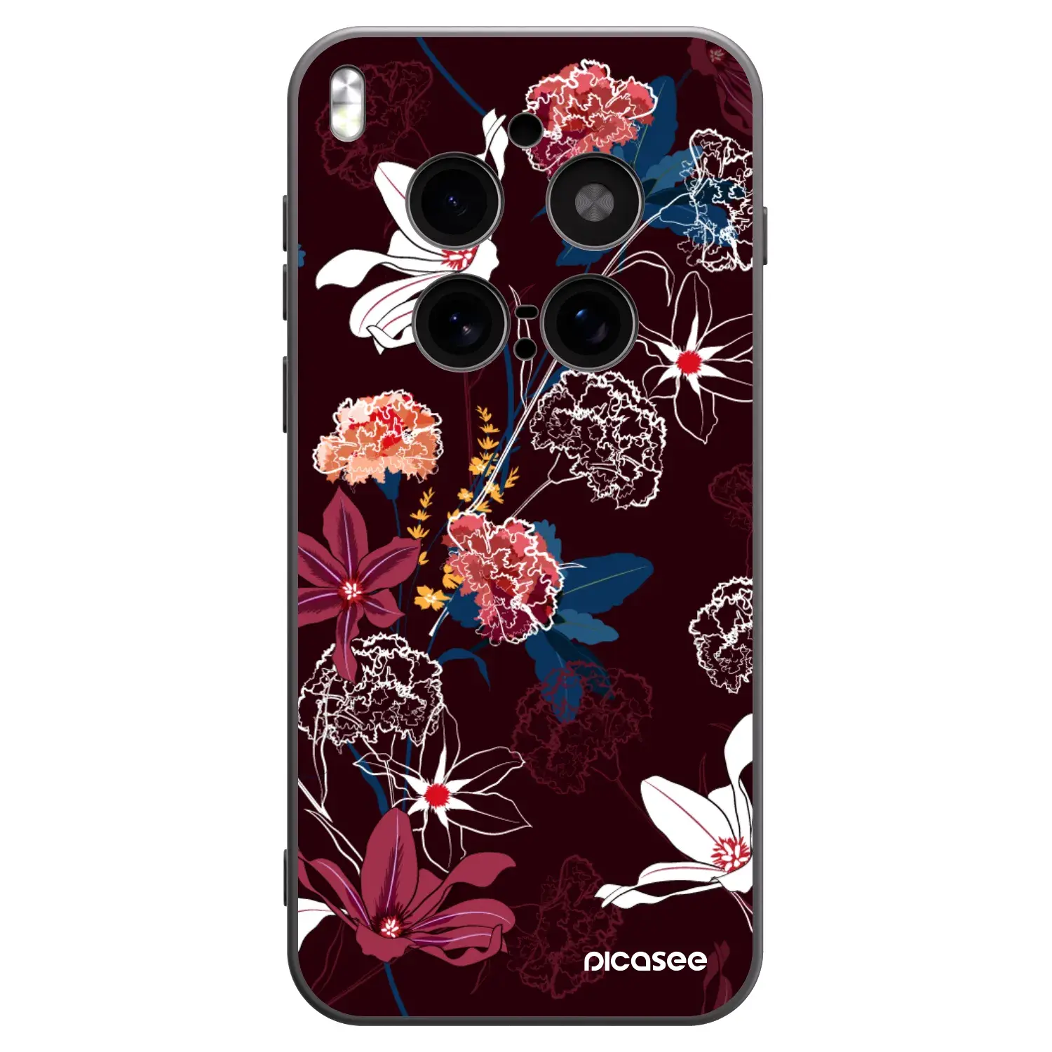 Silikonový černý obal pro Vivo X300 Pro - Dark Meadow