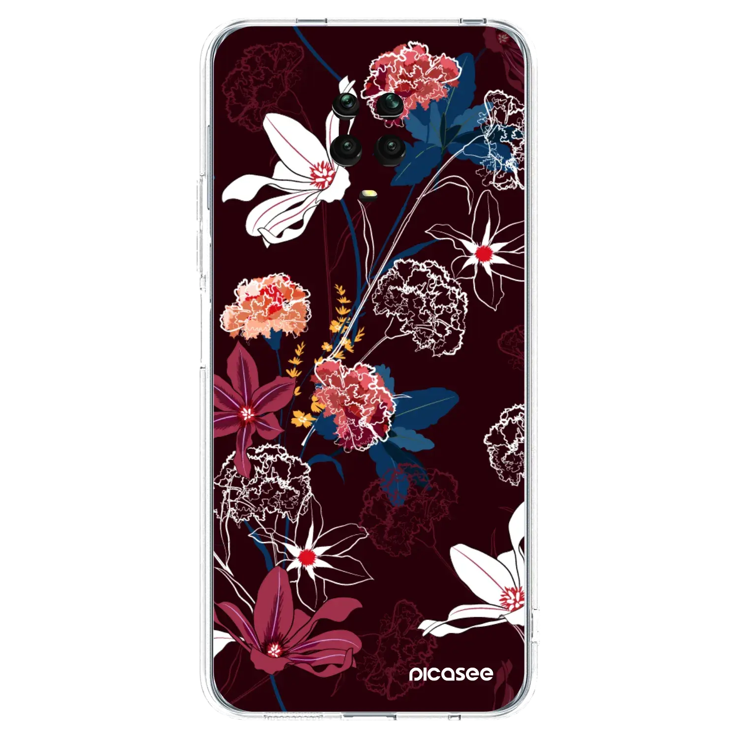 Silikonový průhledný obal pro Xiaomi Redmi Note 9S - Dark Meadow