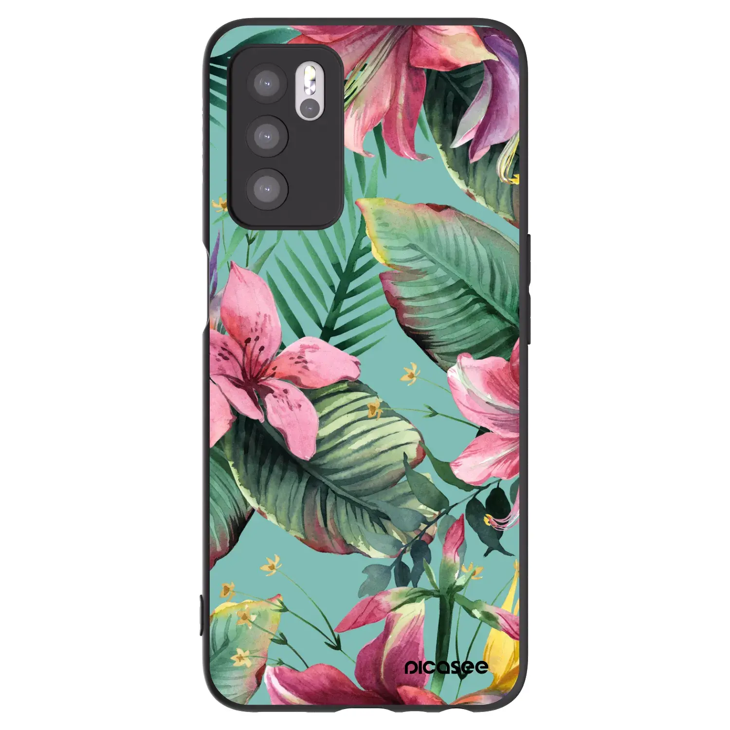 Silikonový černý obal pro OPPO A16s - Hawaii