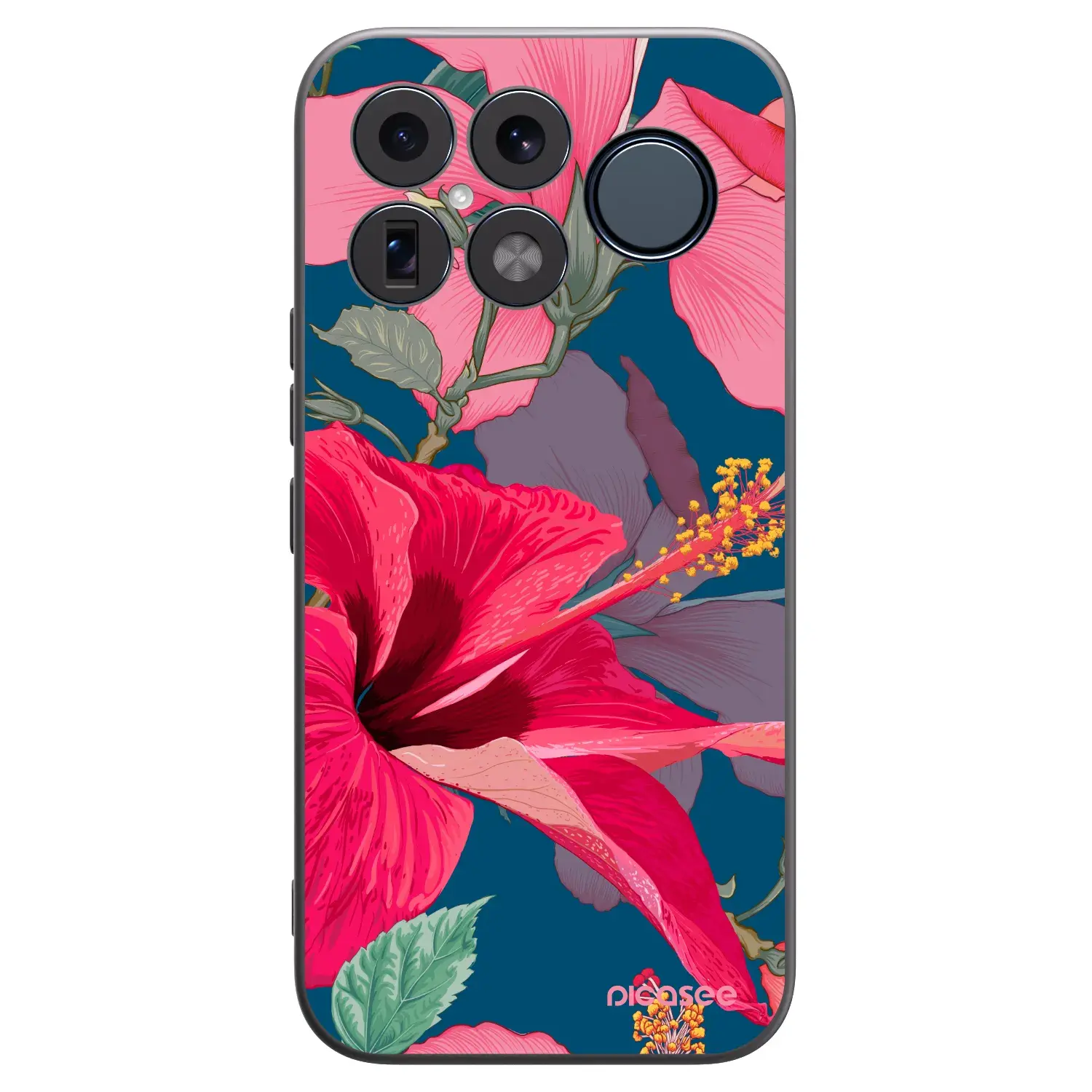 Silikonový černý obal pro Xiaomi Poco F8 Ultra - Hibiscus