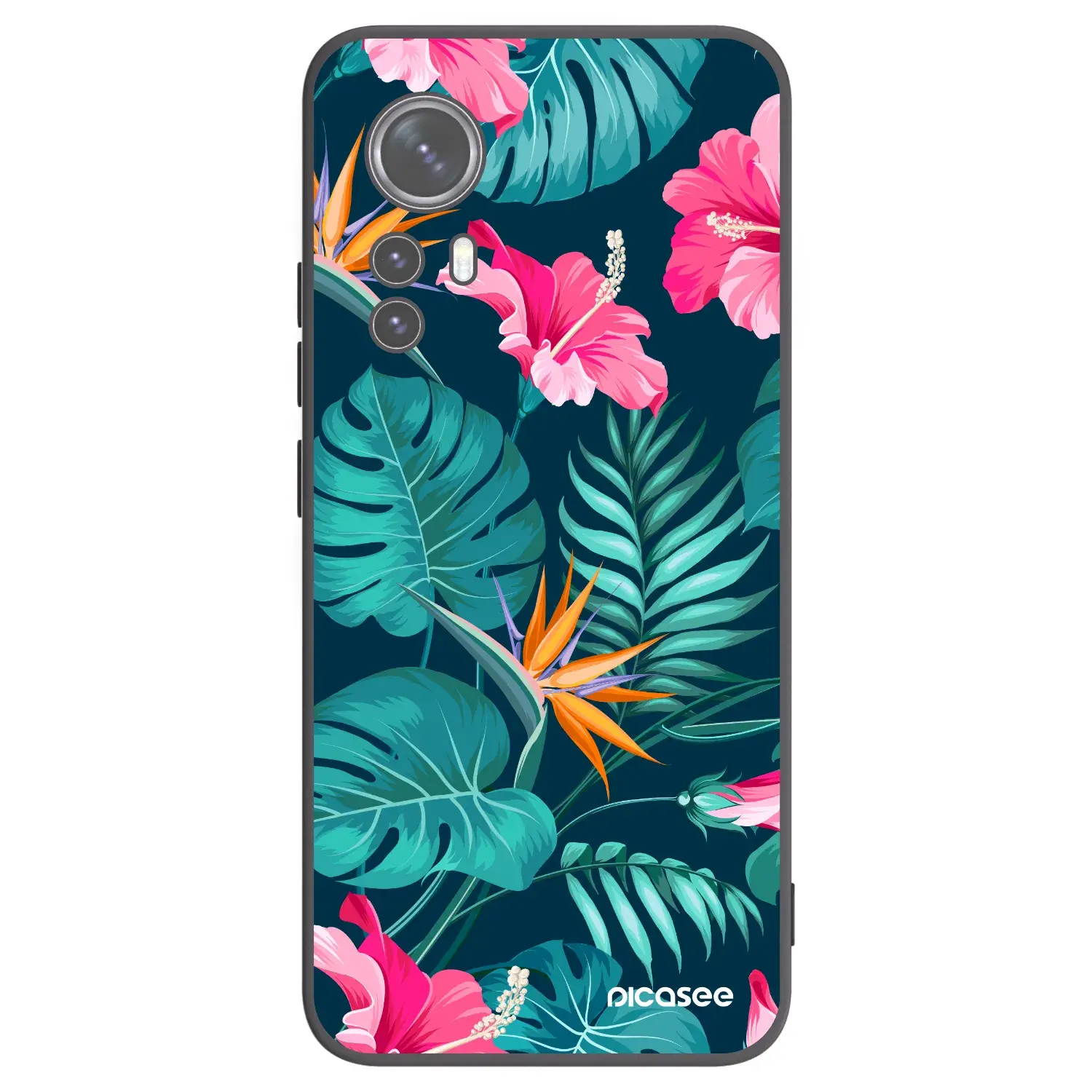 Silikonový černý obal pro Xiaomi 12X - Pink Monstera