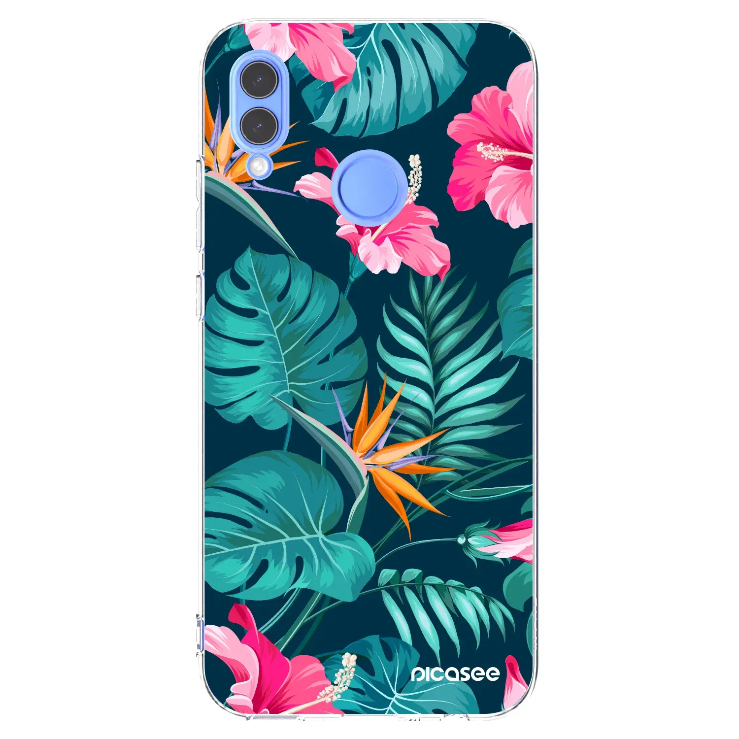 Silikonový průhledný obal pro Honor 10 Lite - Pink Monstera