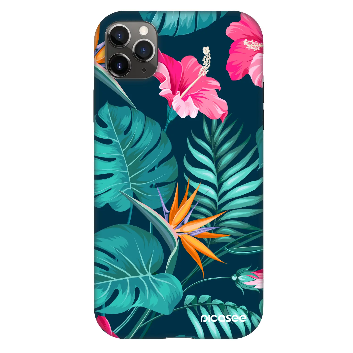 Fashion Case pro Apple iPhone 11 Pro Max - Pink Monstera