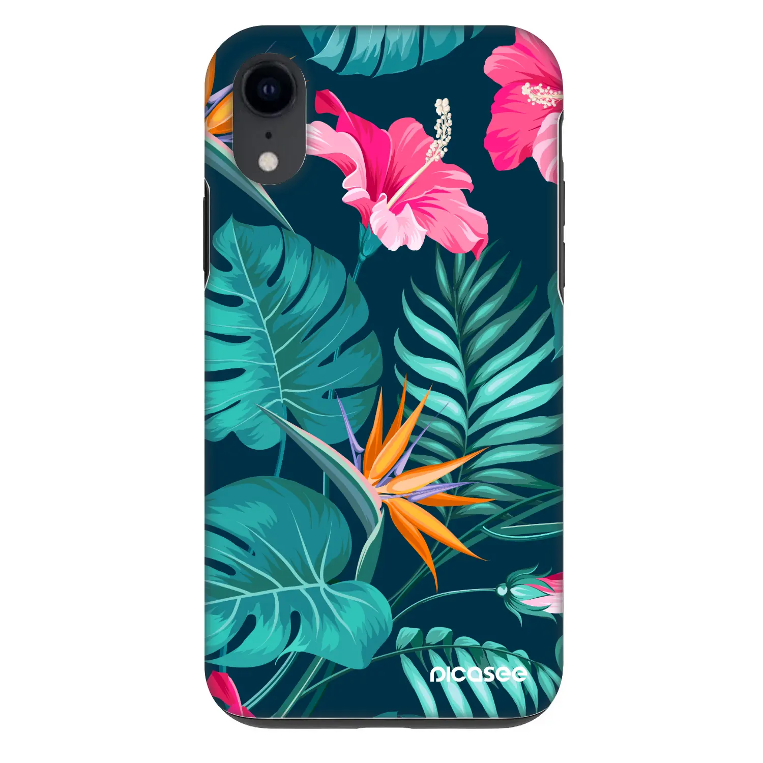 Fashion Case pro Apple iPhone XR - Pink Monstera