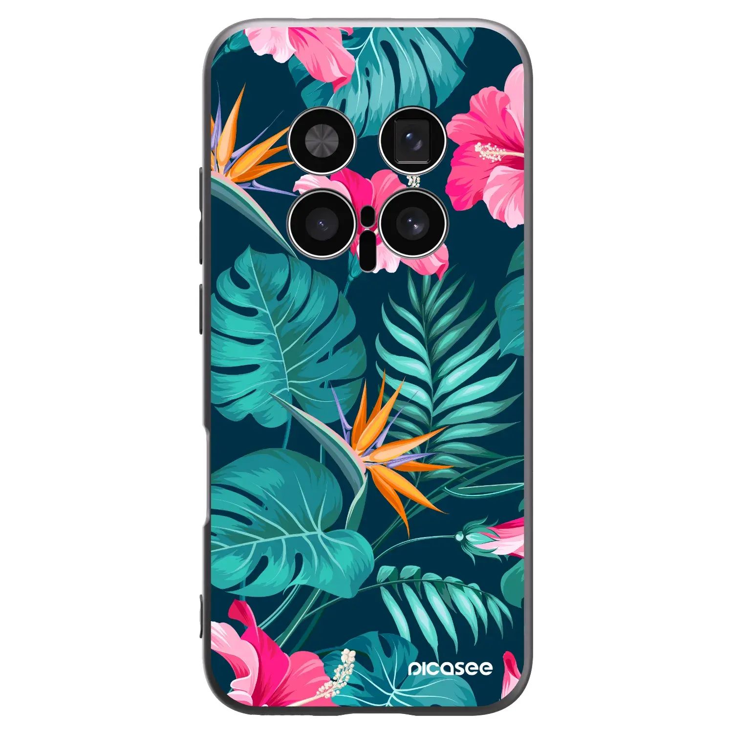 Silikonový černý obal pro Honor Magic8 Pro 5G - Pink Monstera