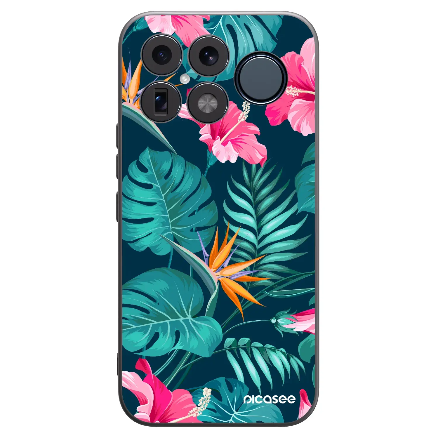 Silikonový černý obal pro Xiaomi Poco F8 Ultra - Pink Monstera