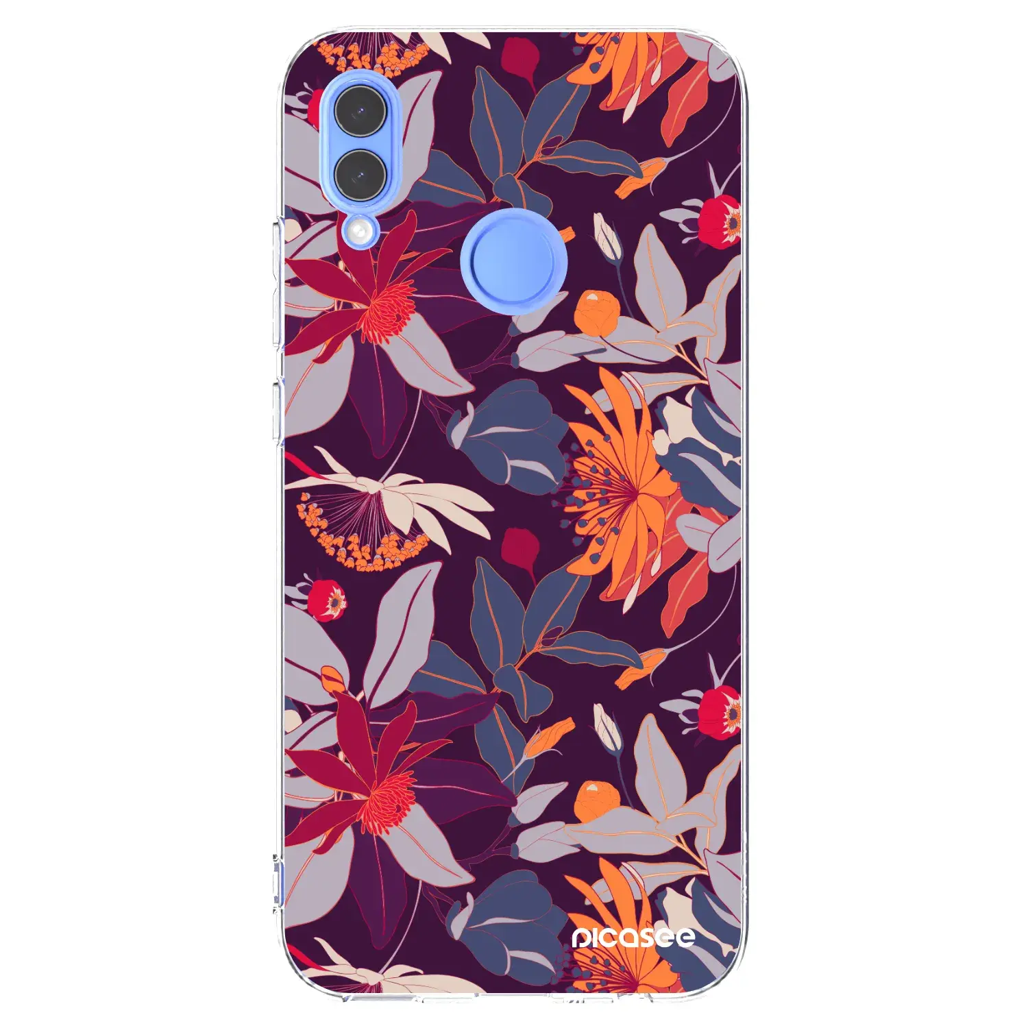 Silikonový průhledný obal pro Honor 10 Lite - Purple Leaf