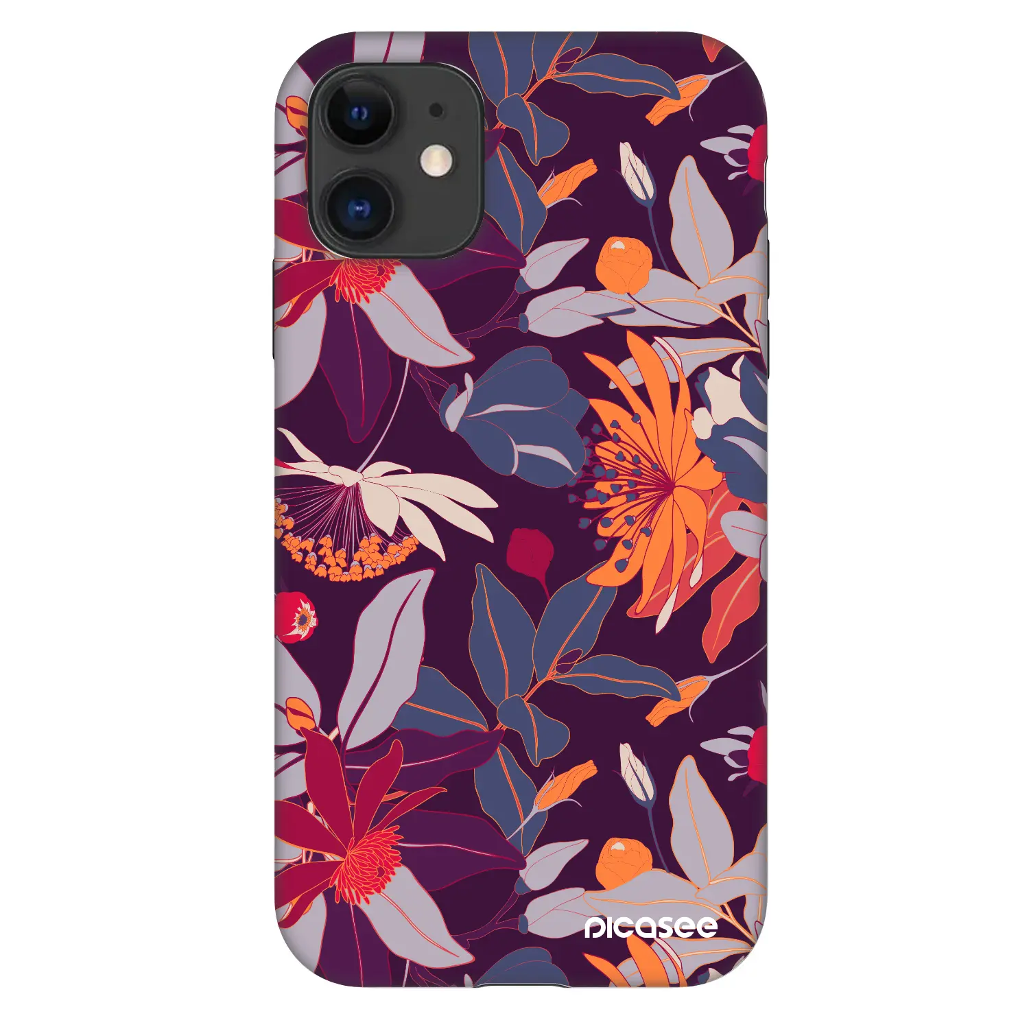 Fashion Case pro Apple iPhone 11 - Purple Leaf