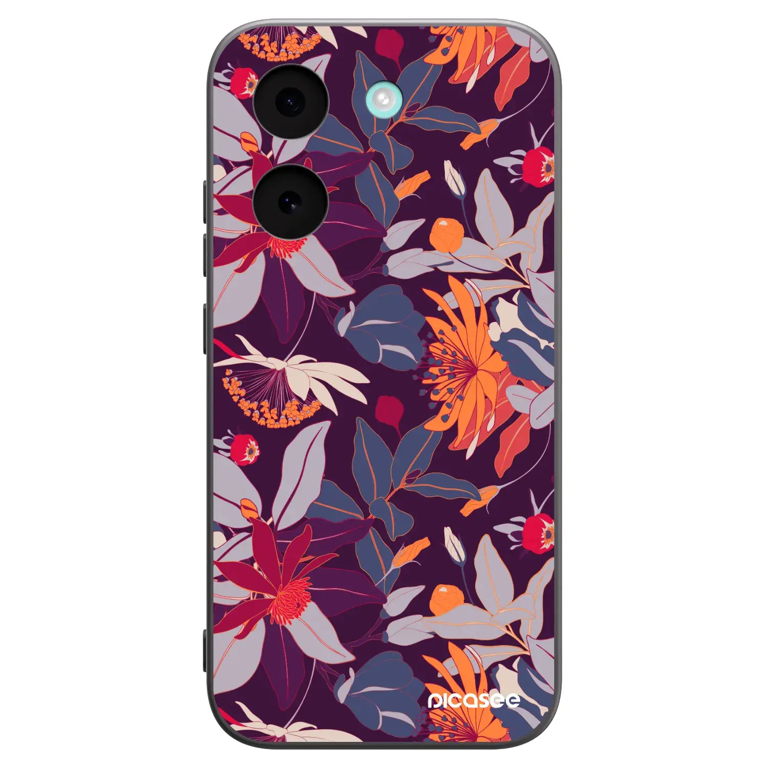 Silikonový černý obal pro Xiaomi Poco X8 Pro - Purple Leaf
